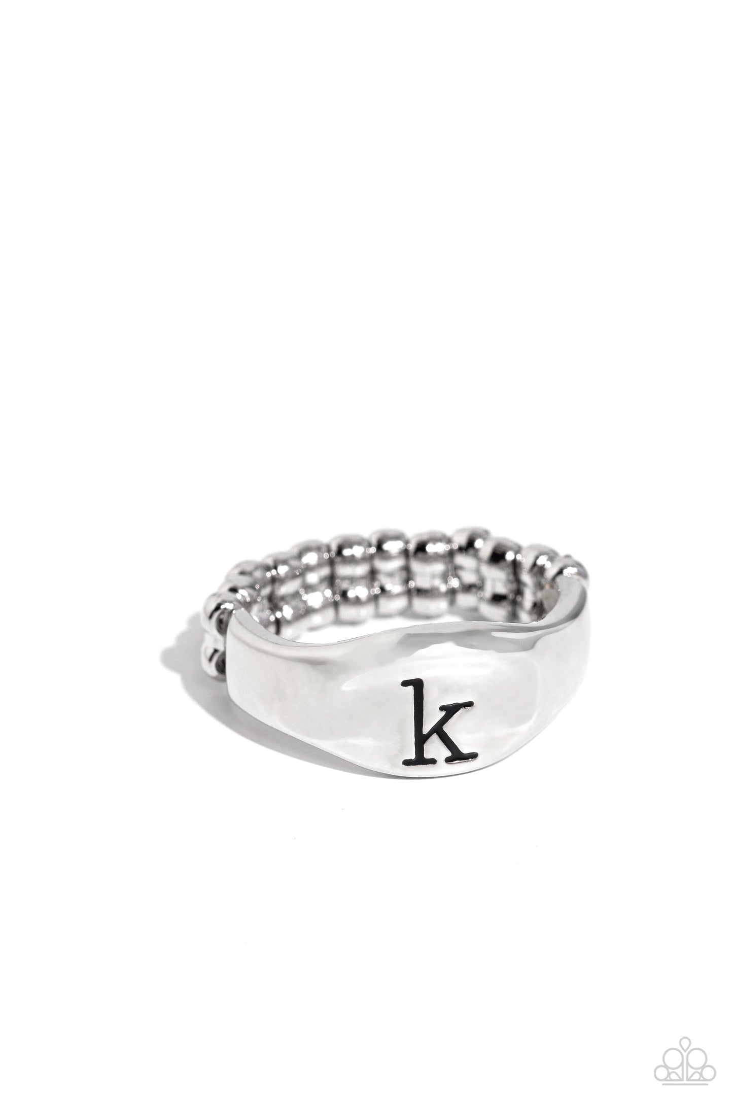 Monogram Memento - silver - K - Paparazzi ring