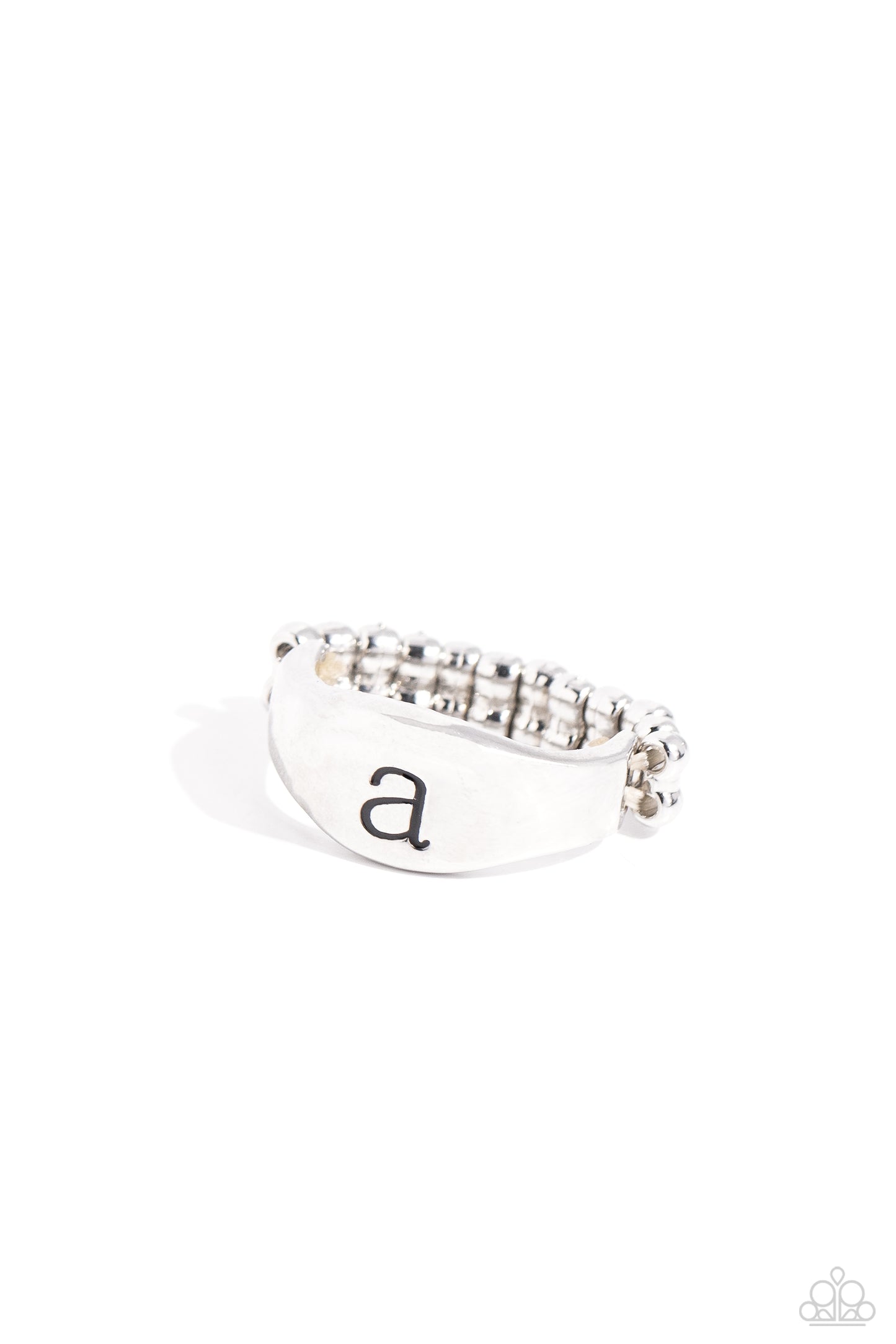 Monogram Memento - A - silver - Paparazzi ring