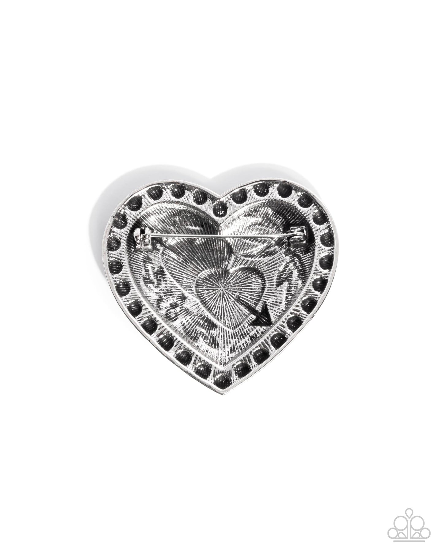 A Breath of Fresh Romance - silver - Paparazzi brooch
