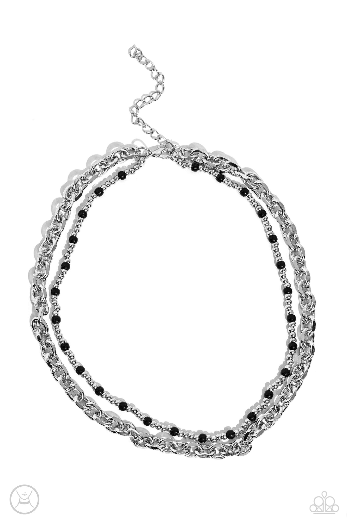 A Pop of Color - black - Paparazzi necklace