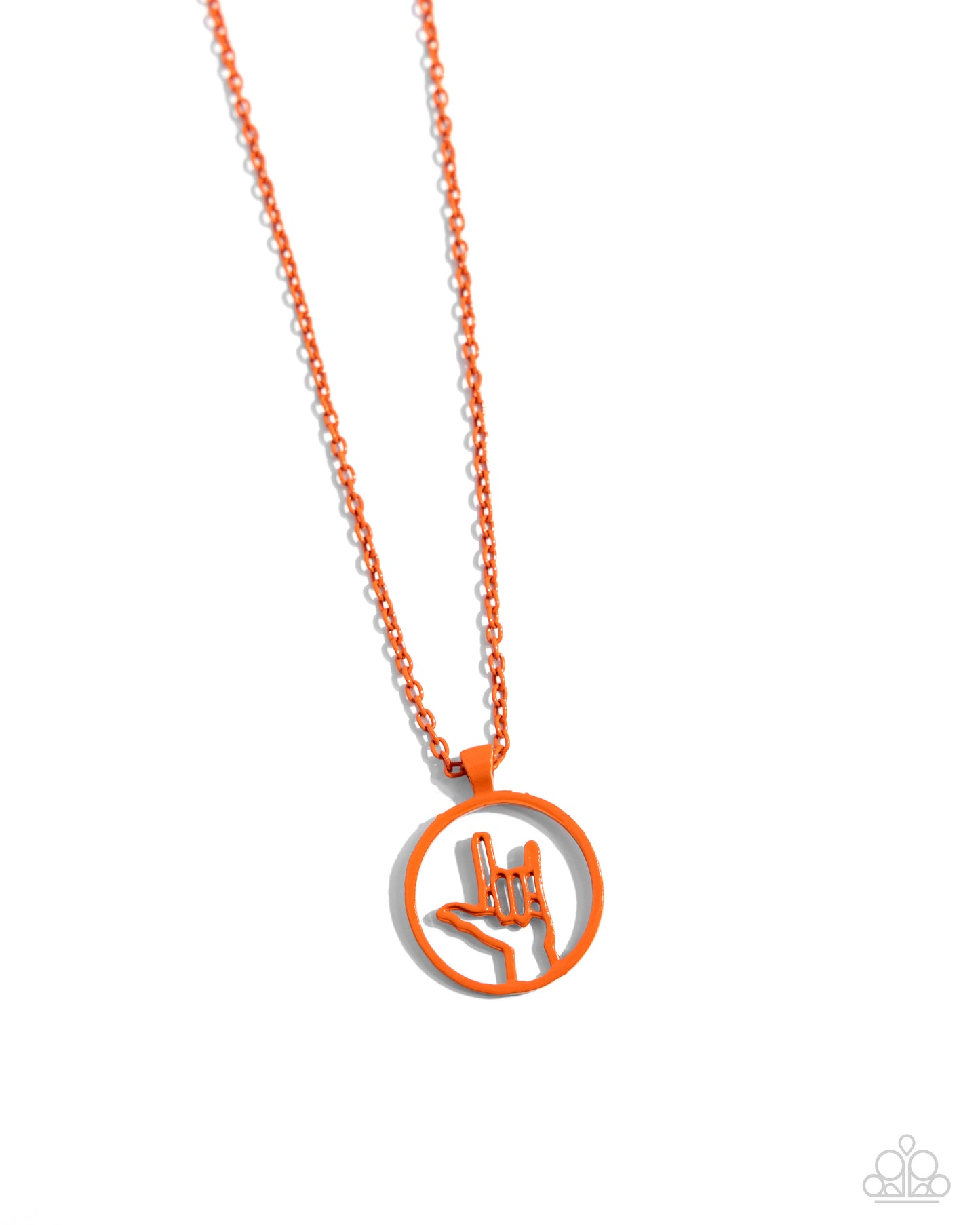 Abstract ASL - orange - Paparazzi necklace