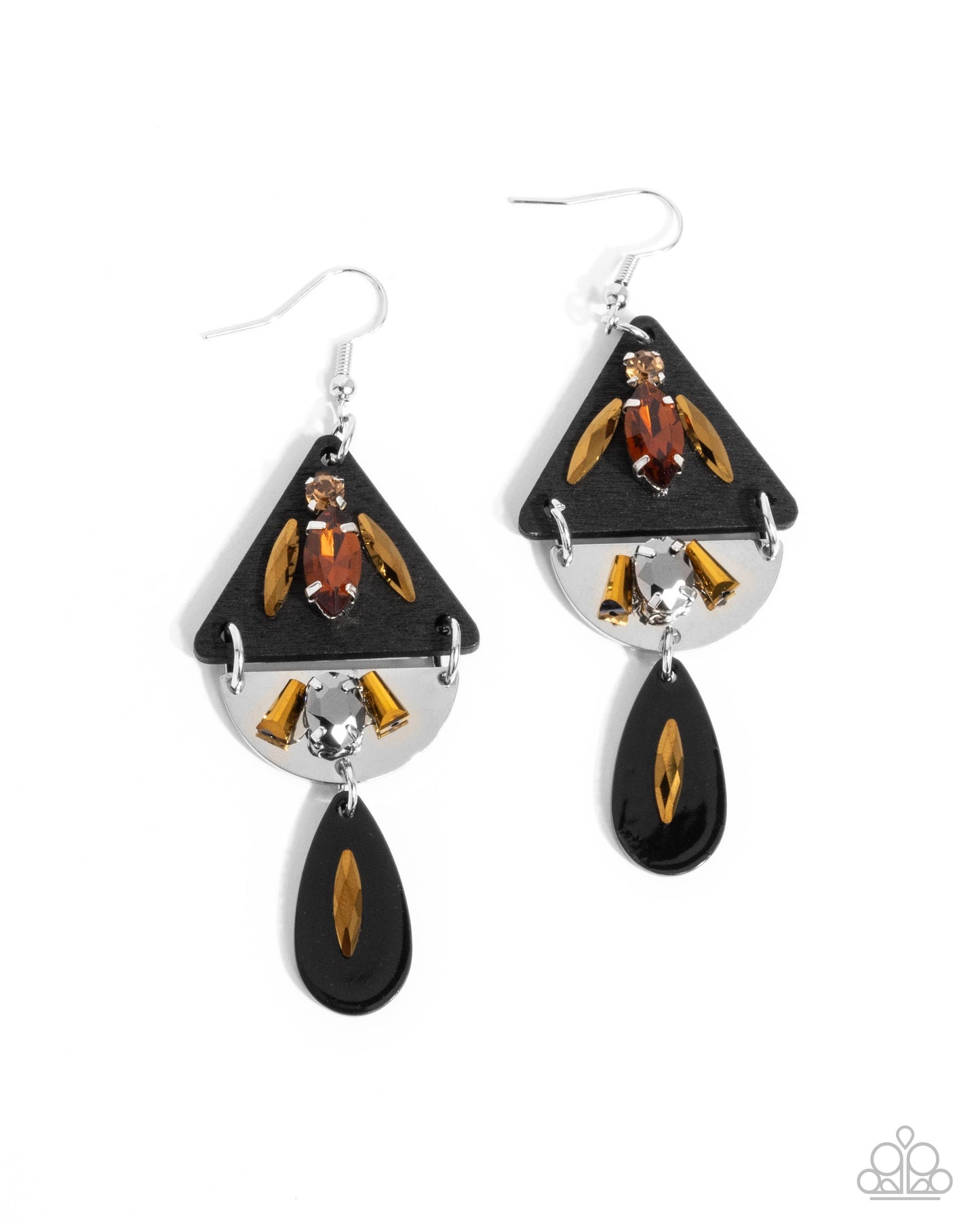Abstract Articulation - black - Paparazzi earrings