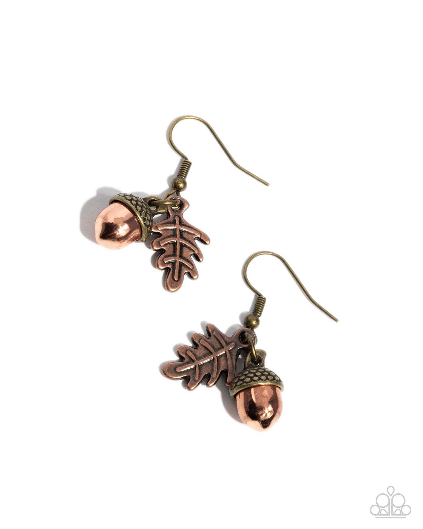 Acorn Antique - brass - Paparazzi earrings