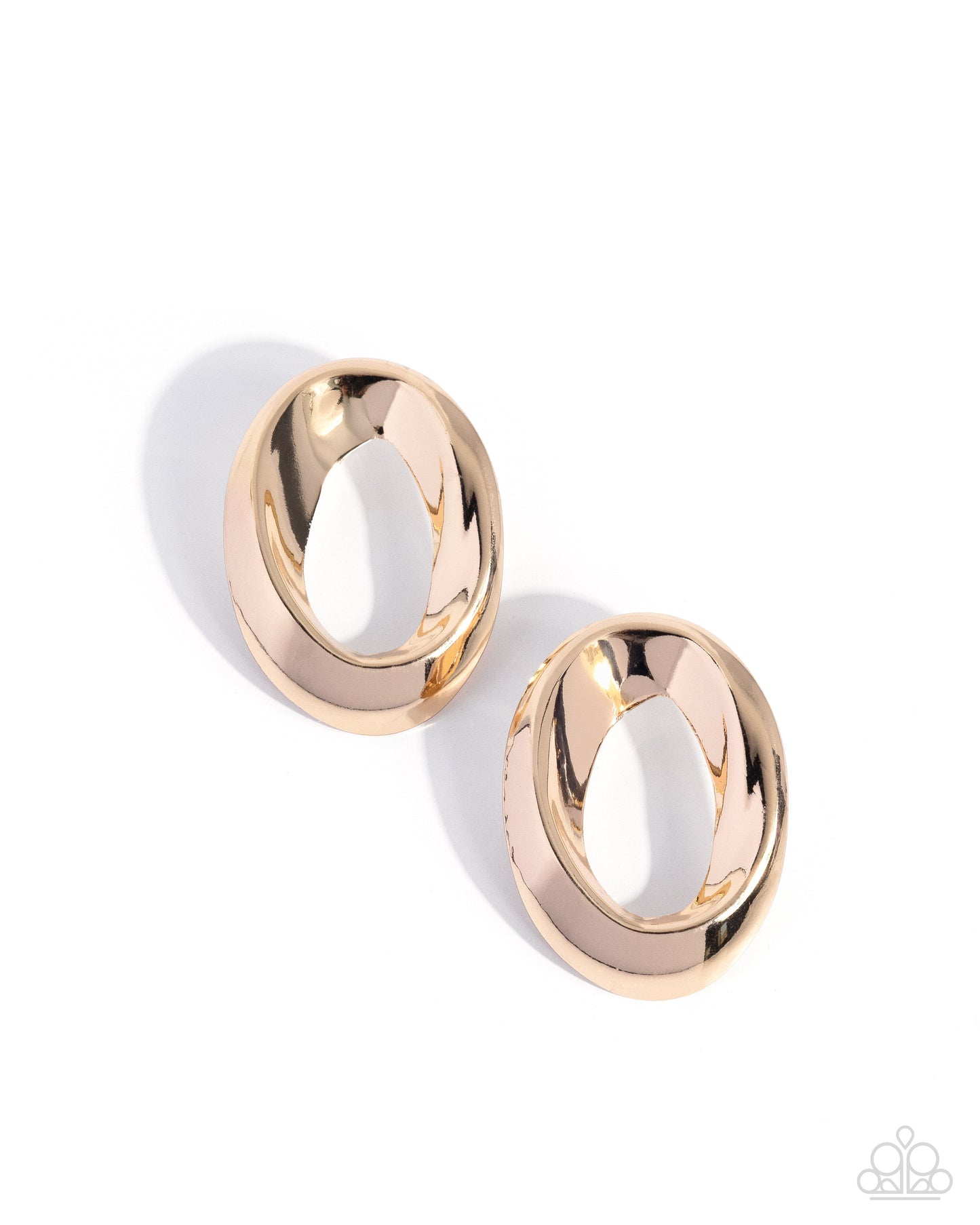 Adorable Announcement - gold - Paparazzi earrings