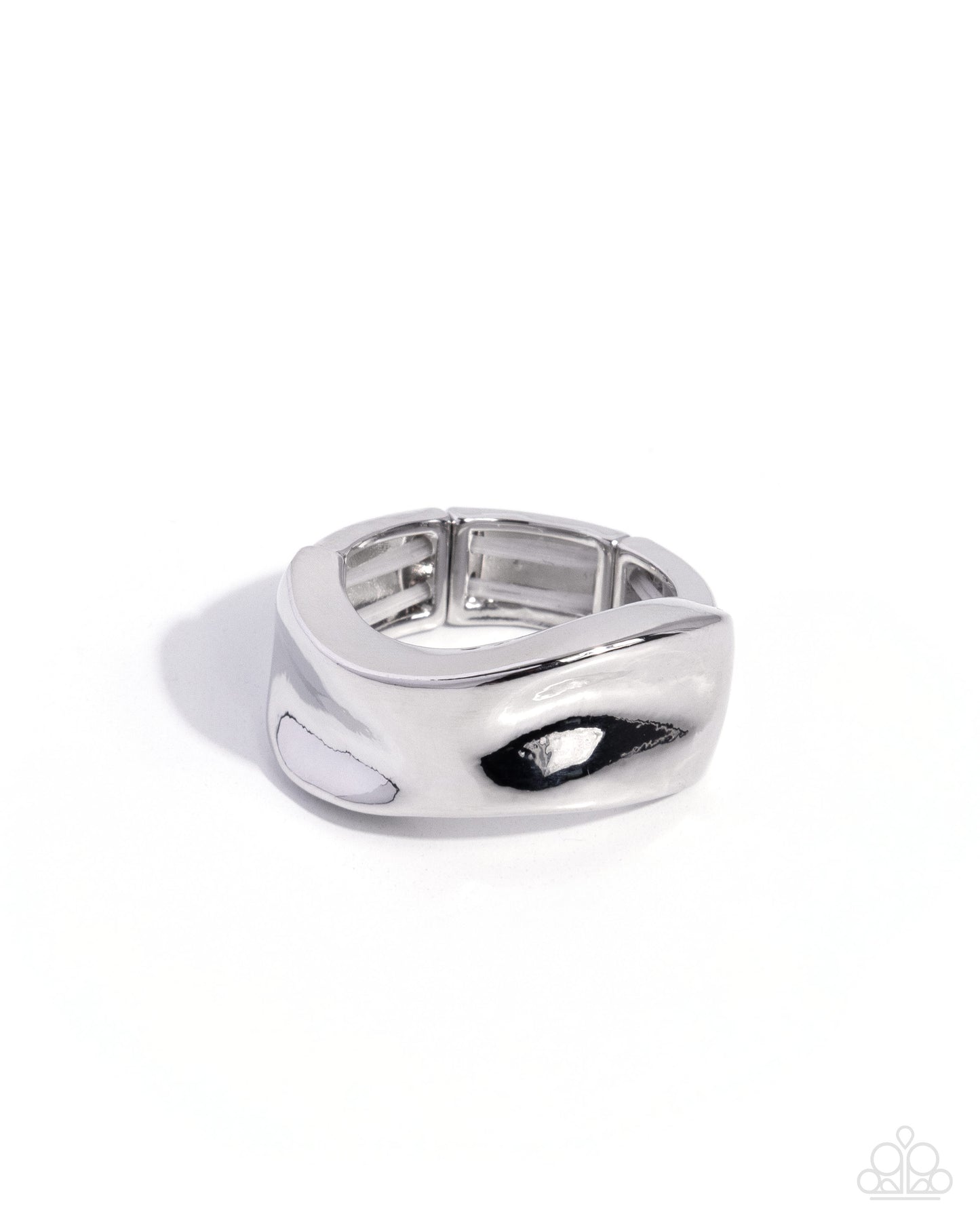 Adorably Abstruse - silver - Paparazzi ring