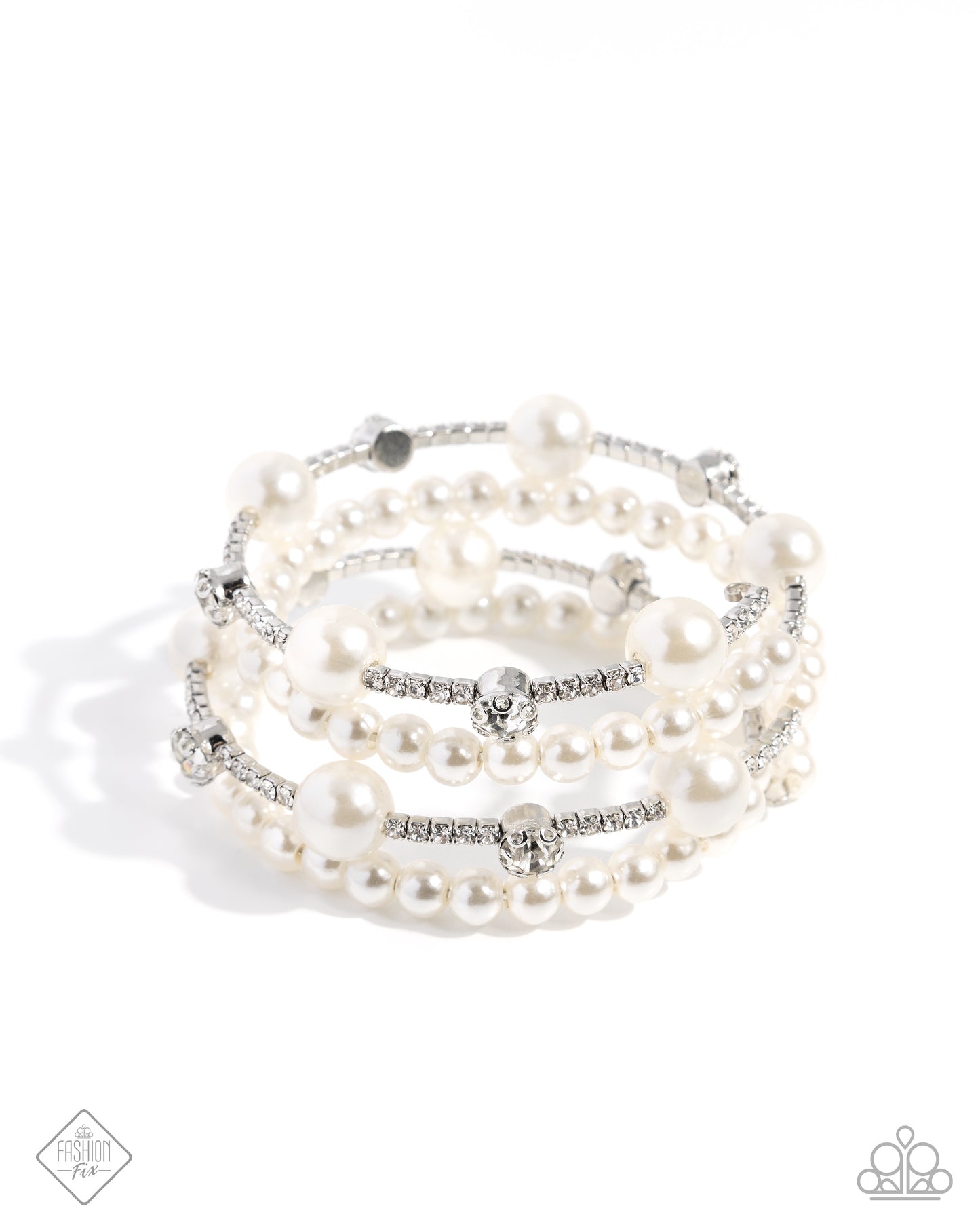 Adorably Amiable - white - Paparazzi bracelet