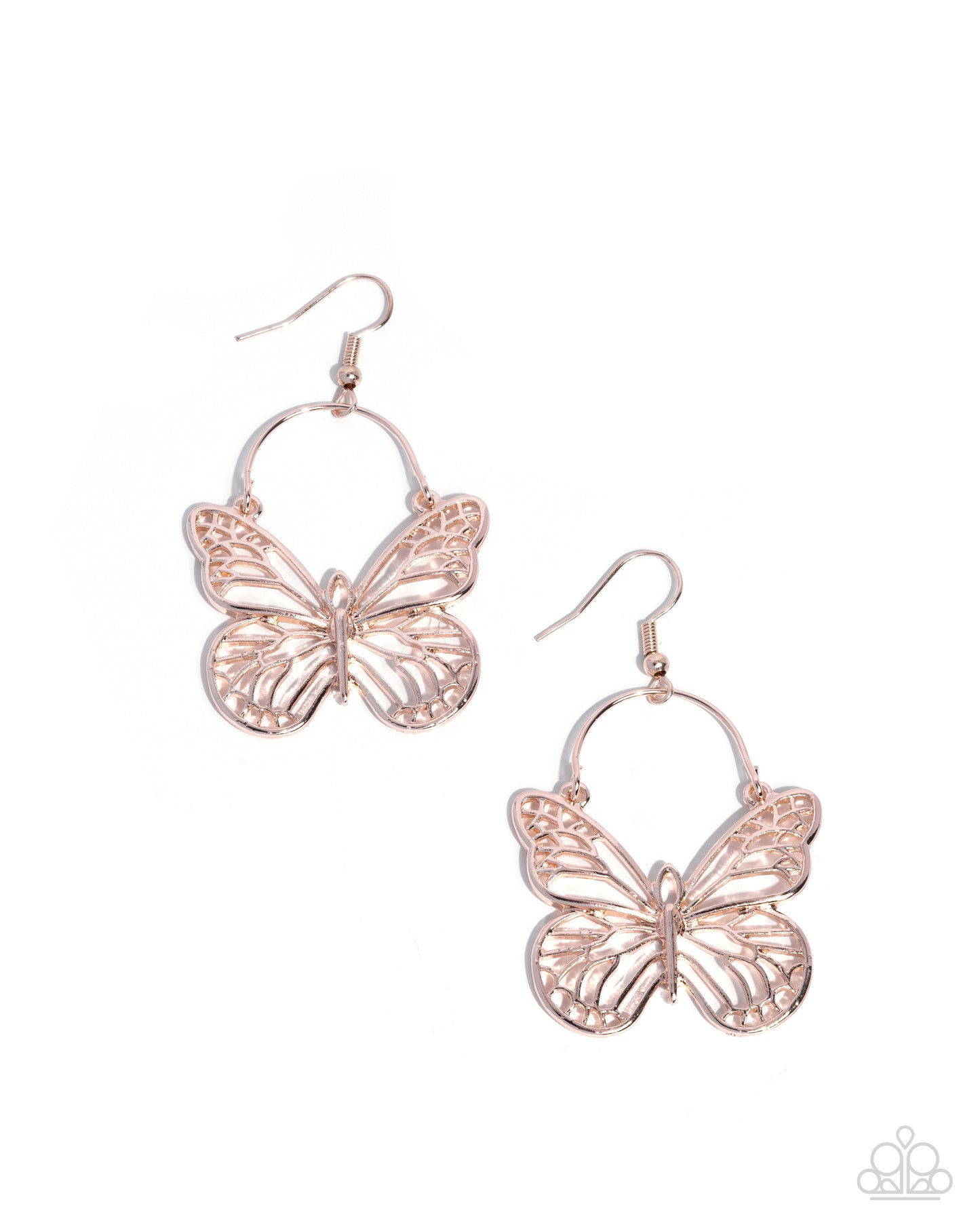 Aerial Arrival - rose gold - Paparazzi earrings