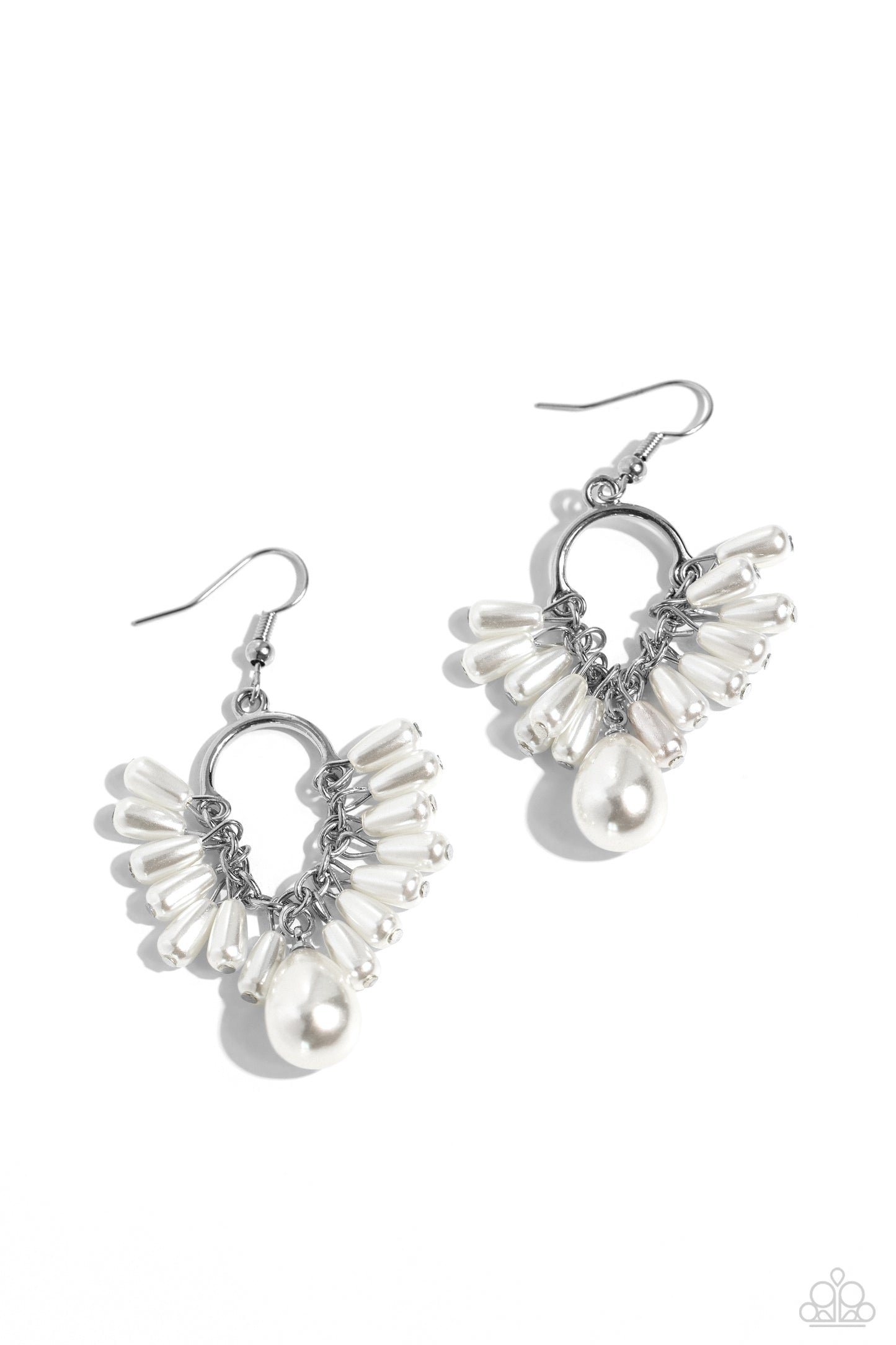 Ahoy There! - white - Paparazzi earrings