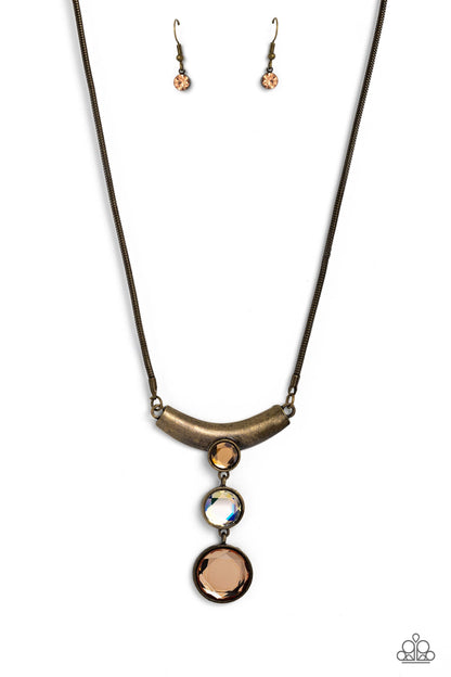 Alluring Andante - brass - Paparazzi necklace