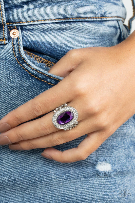 Always OVAL-achieving - purple - Paparazzi ring