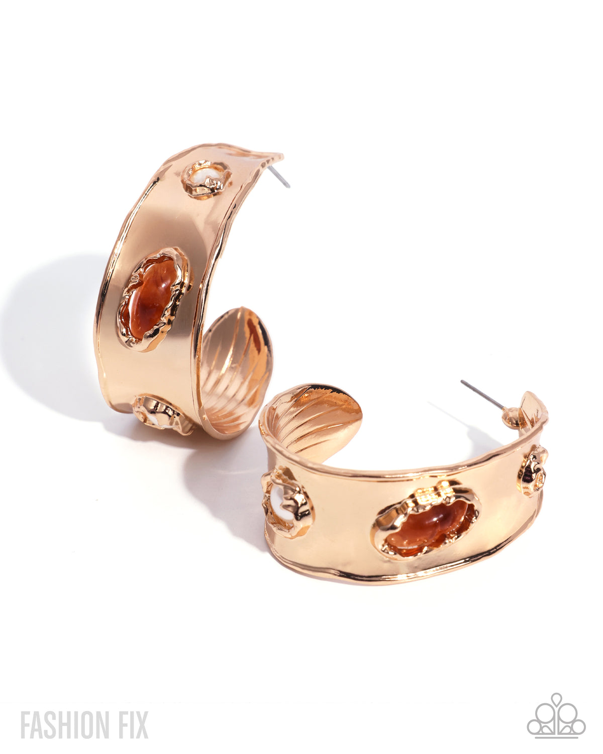 Archeological Dig - gold - Paparazzi earrings