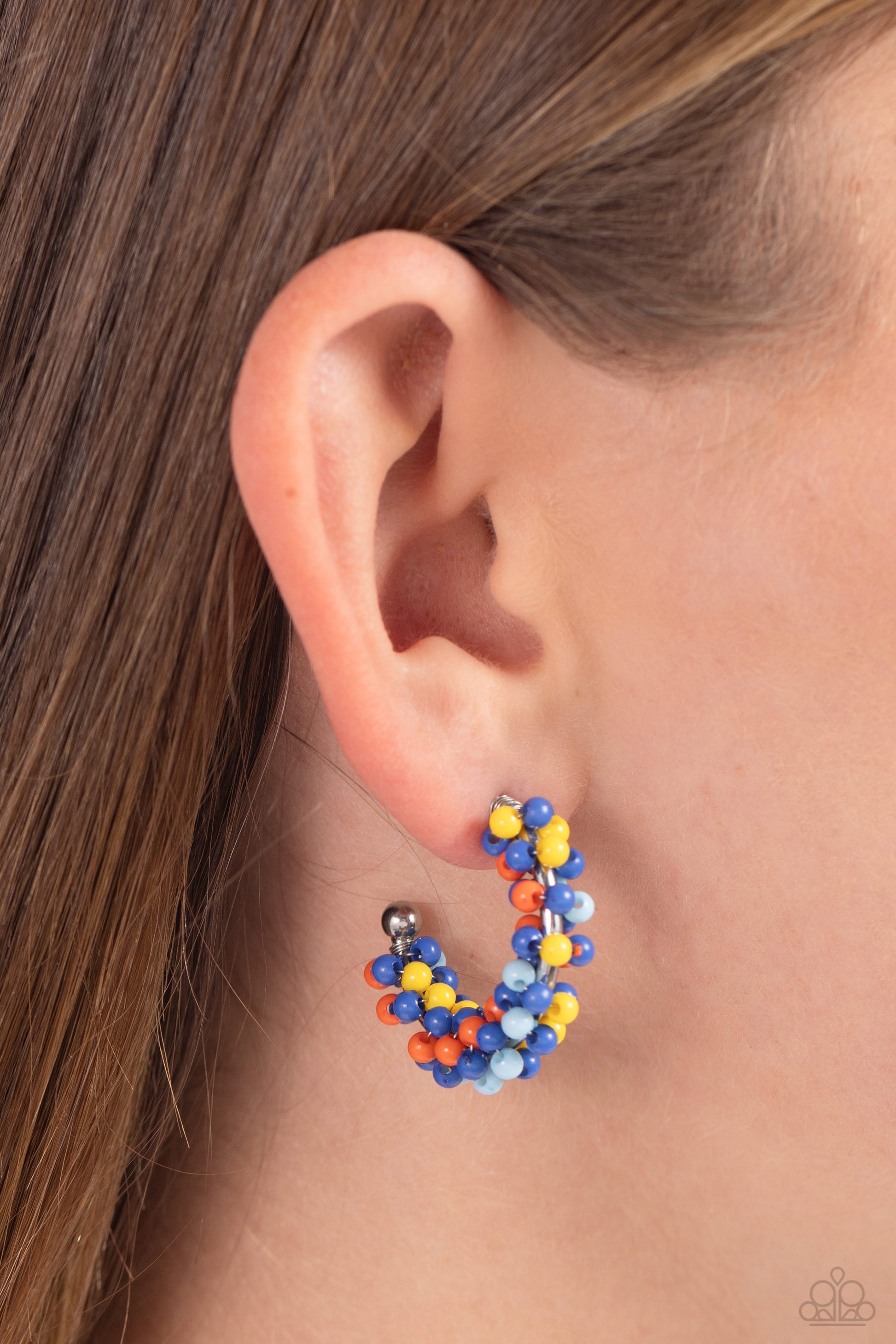 Balloon Backdrop - blue - Paparazzi earrings