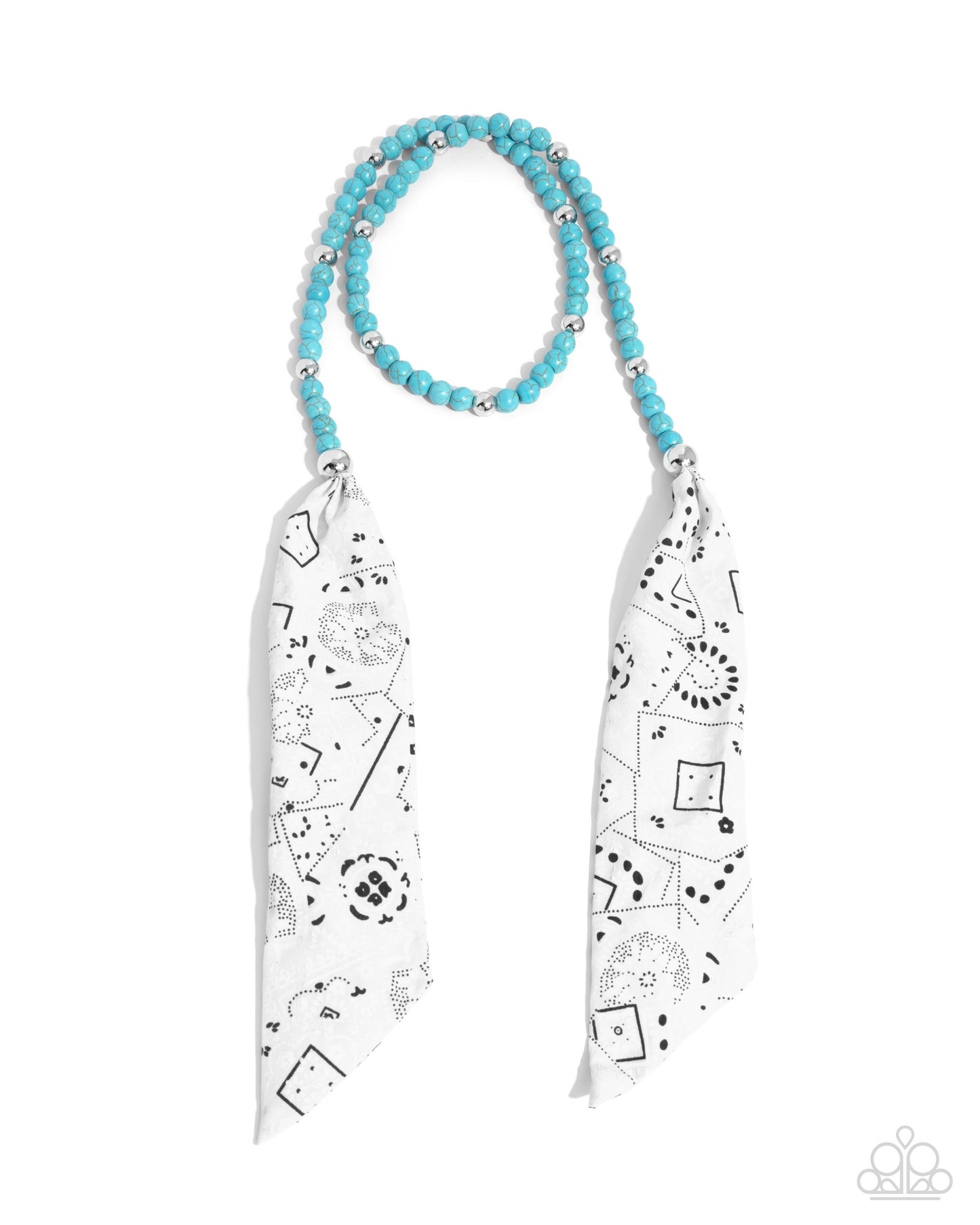 Bandana Ballad - blue - Paparazzi necklace