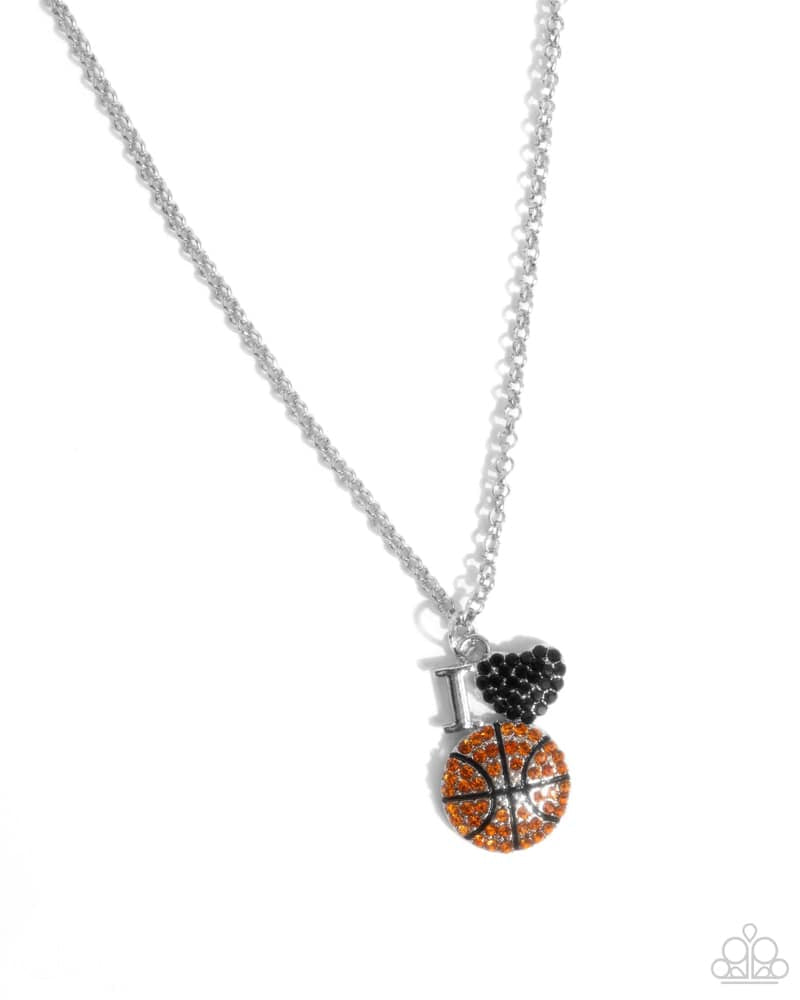Basketball Balance - orange - Paparazzi necklace