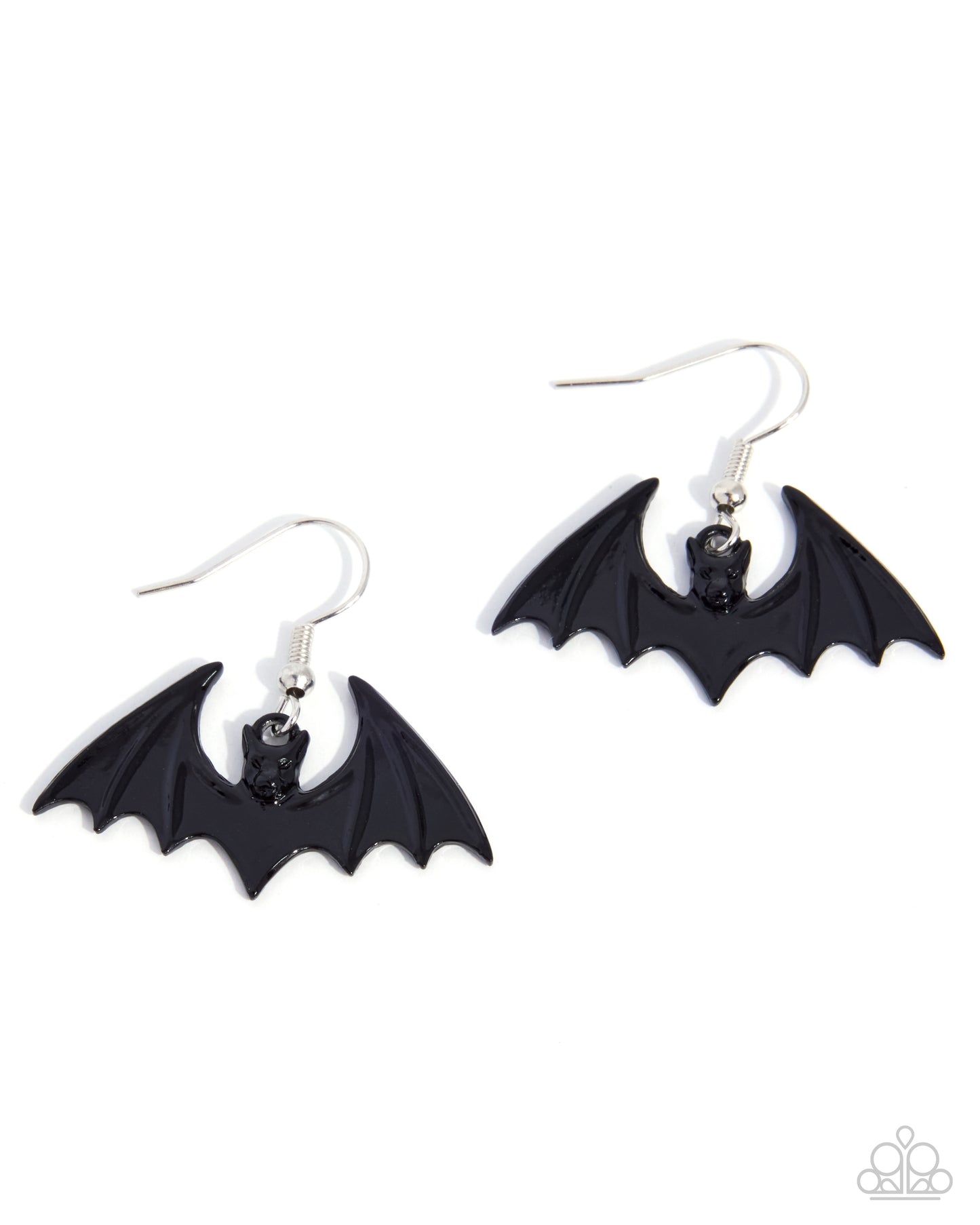 Bat Cave - black - Paparazzi earrings