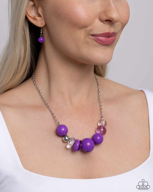 Bauble Bonanza - purple - Paparazzi necklace
