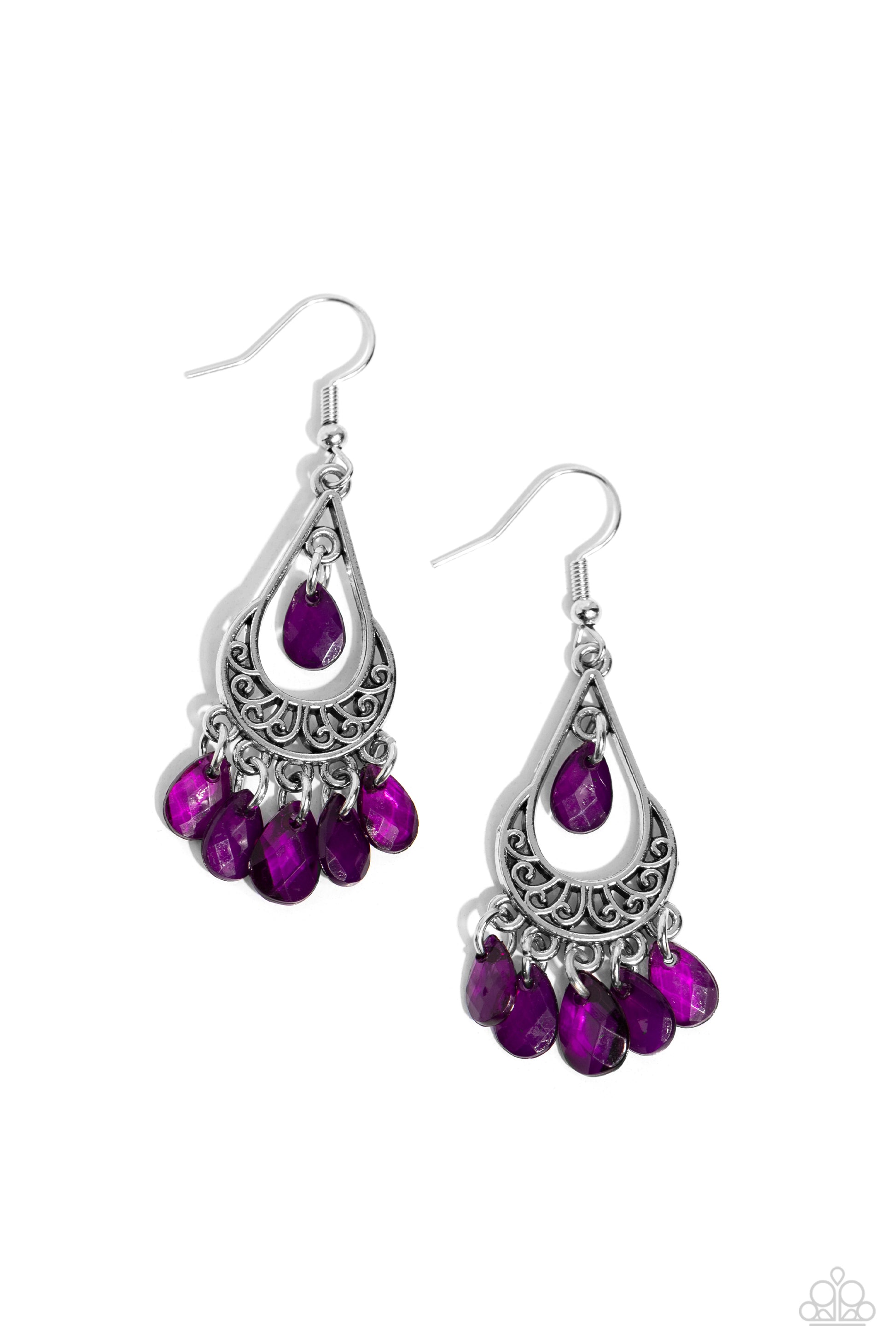 Beachside Ballroom - purple - Paparazzi earrings