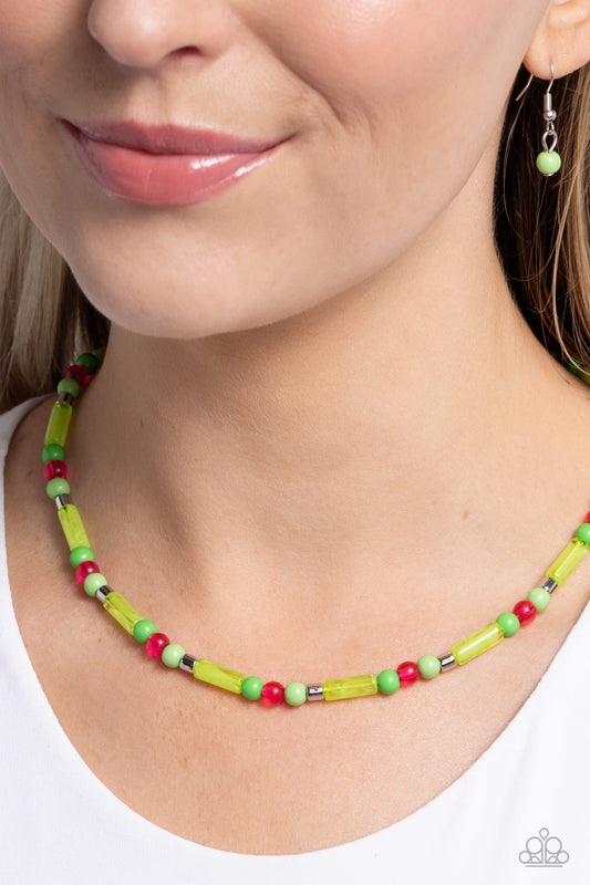 Beaded Beginner - green - Paparazzi necklace