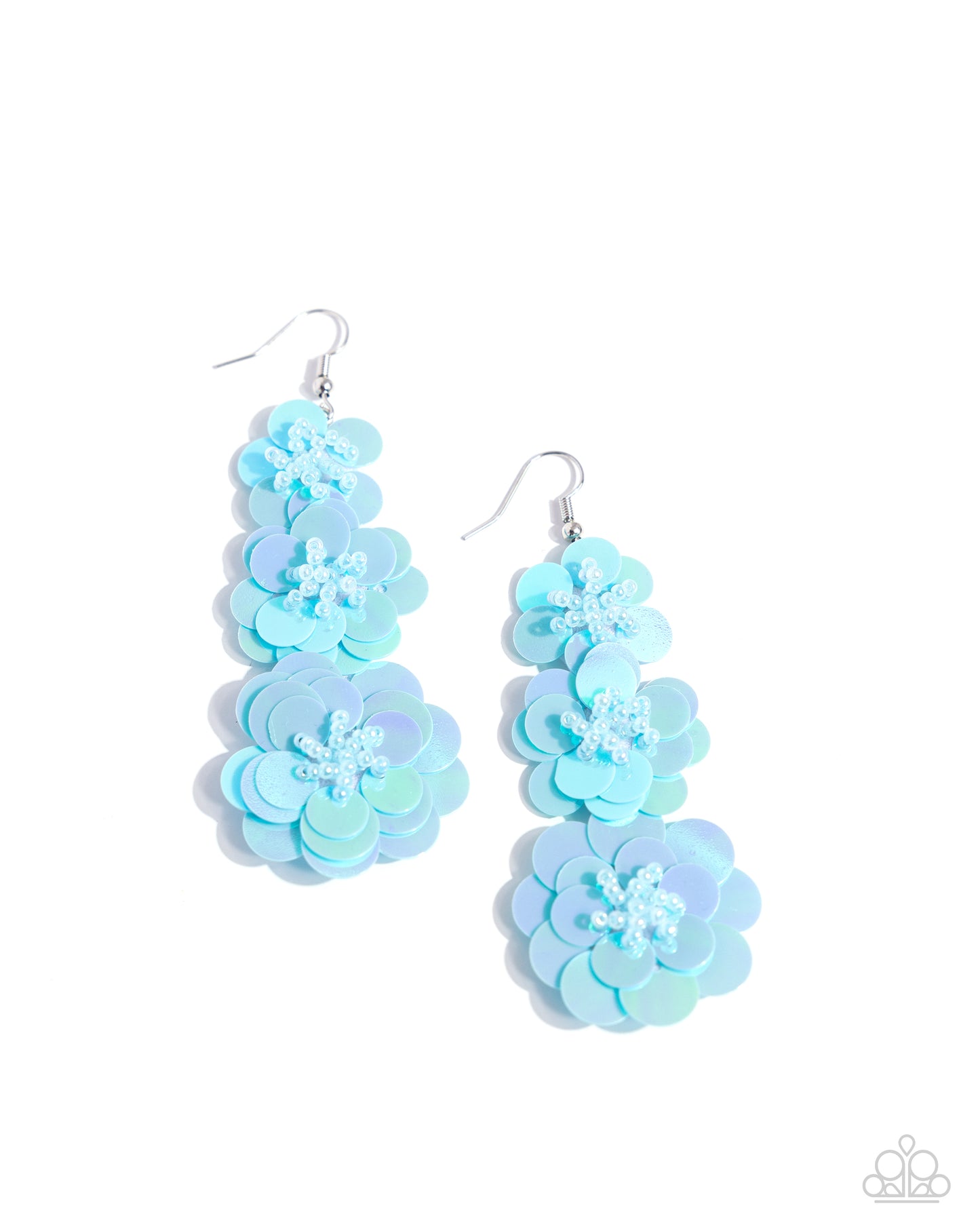 Beaded Bouquet - blue - Paparazzi earrings