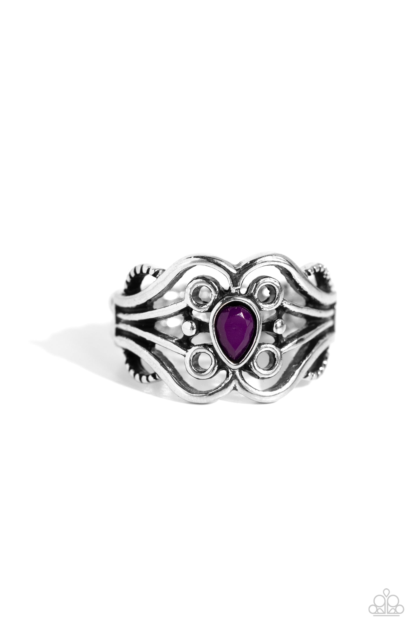 Beautifully BEAD-azzled - purple - Paparazzi ring