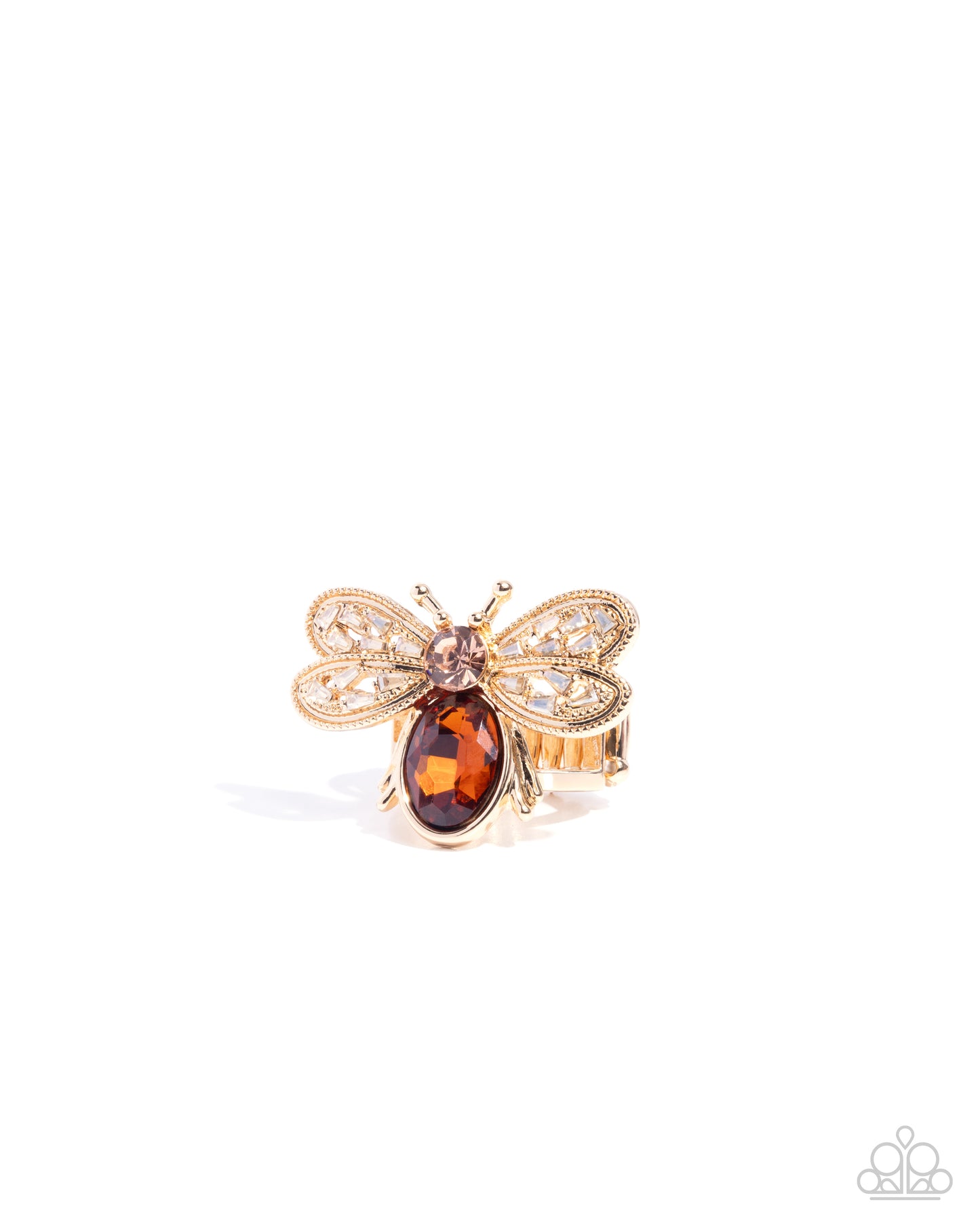 Bedazzled Bee - brown - Paparazzi ring