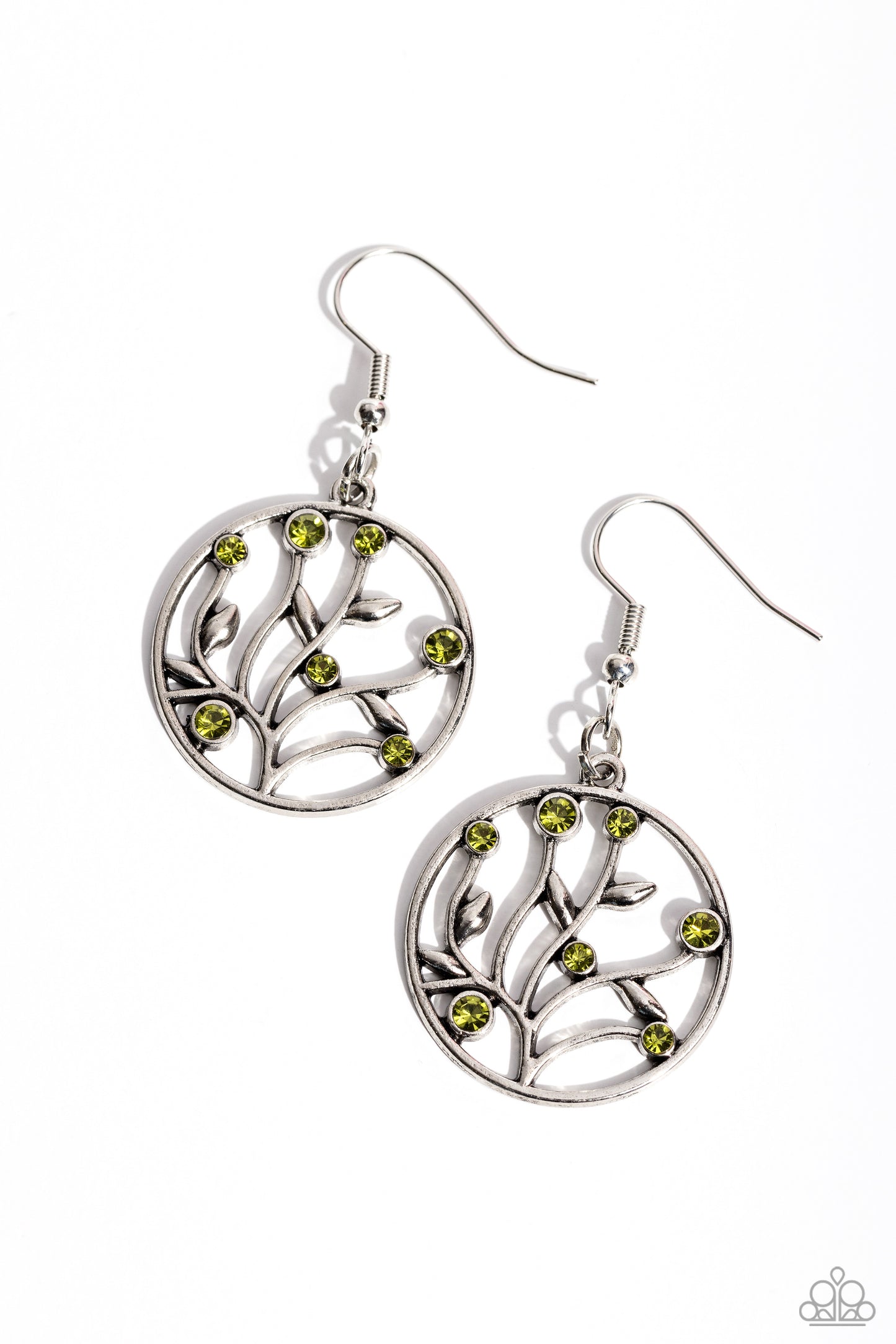 Bedazzlingly Branching - green - Paparazzi earrings