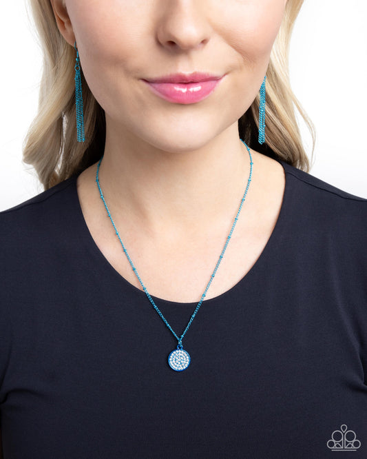 Bejeweled Basic - blue - Paparazzi necklace