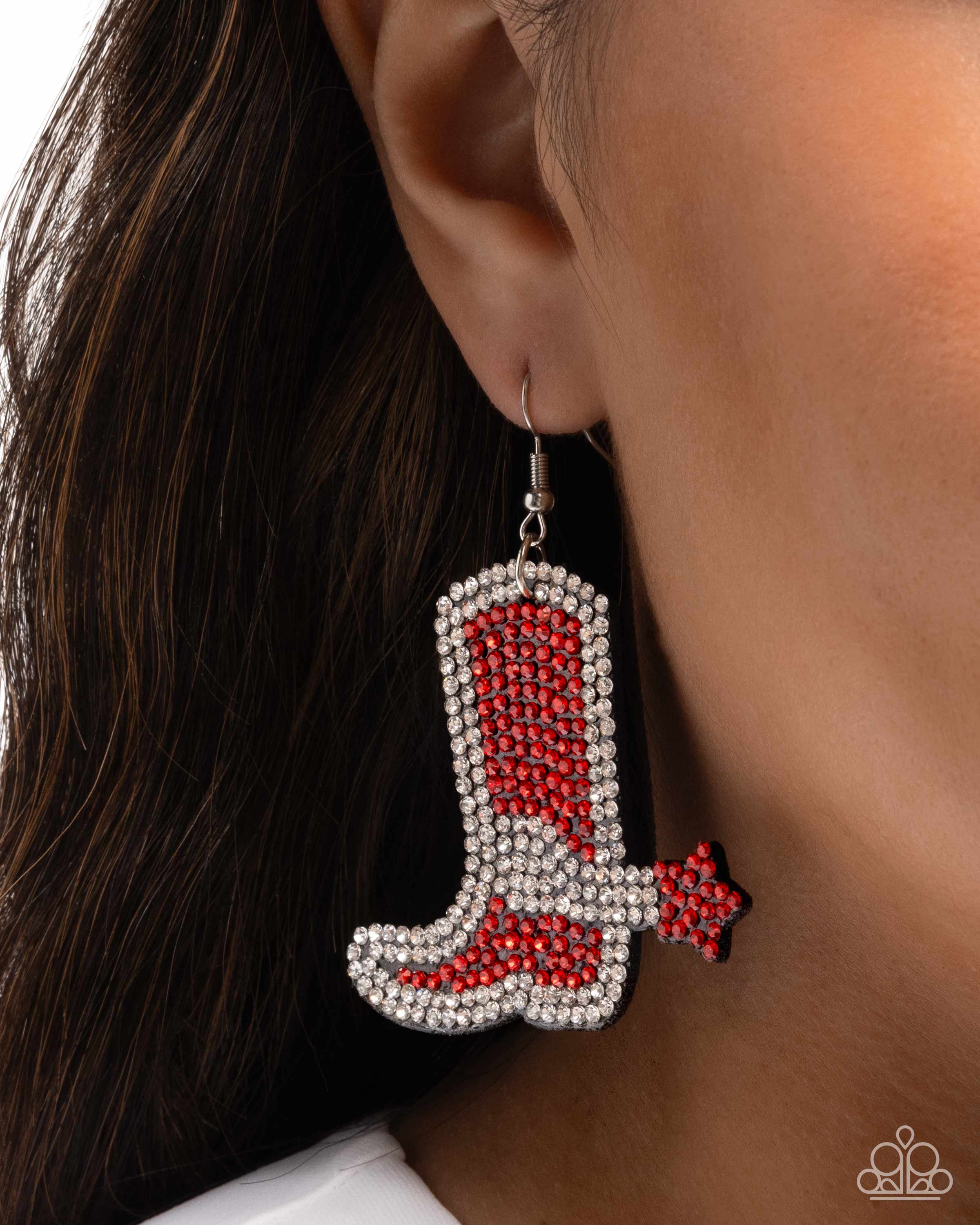 Benevolent Boot - red - Paparazzi earrings – JewelryBlingThing
