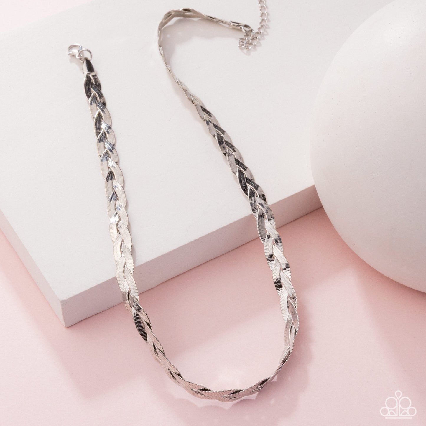 Bewildering Braid - silver - Paparazzi necklace