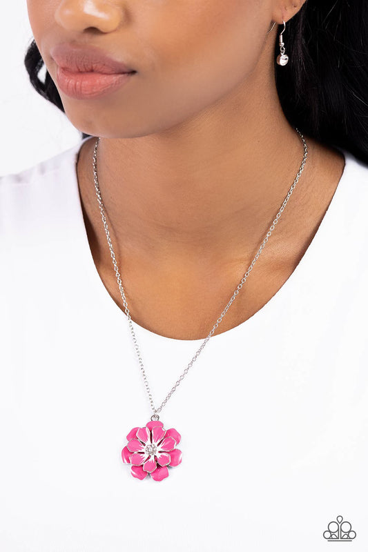 Beyond Blooming - pink - Paparazzi necklace