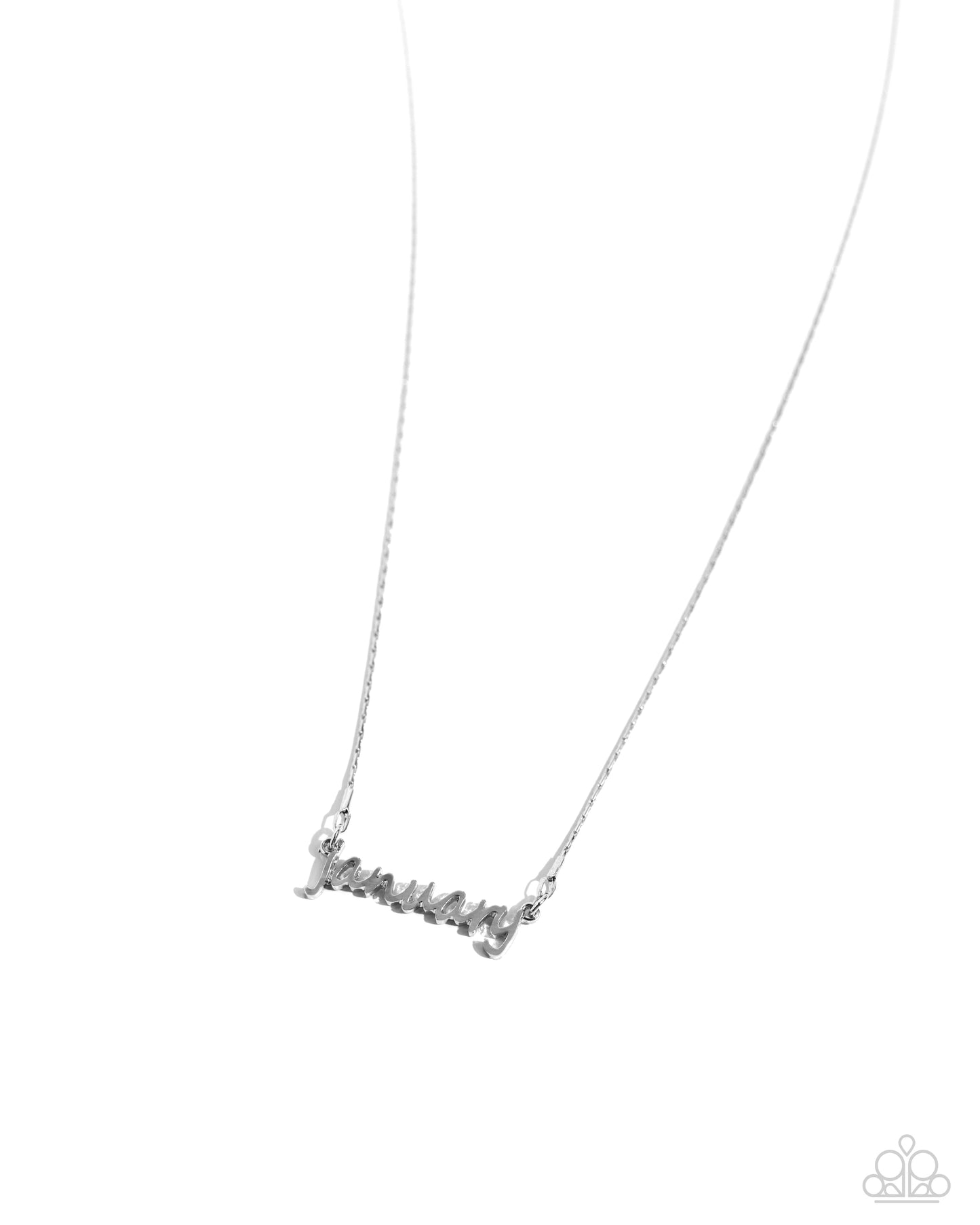 Birth Month Bling - January - silver - Paparazzi necklace
