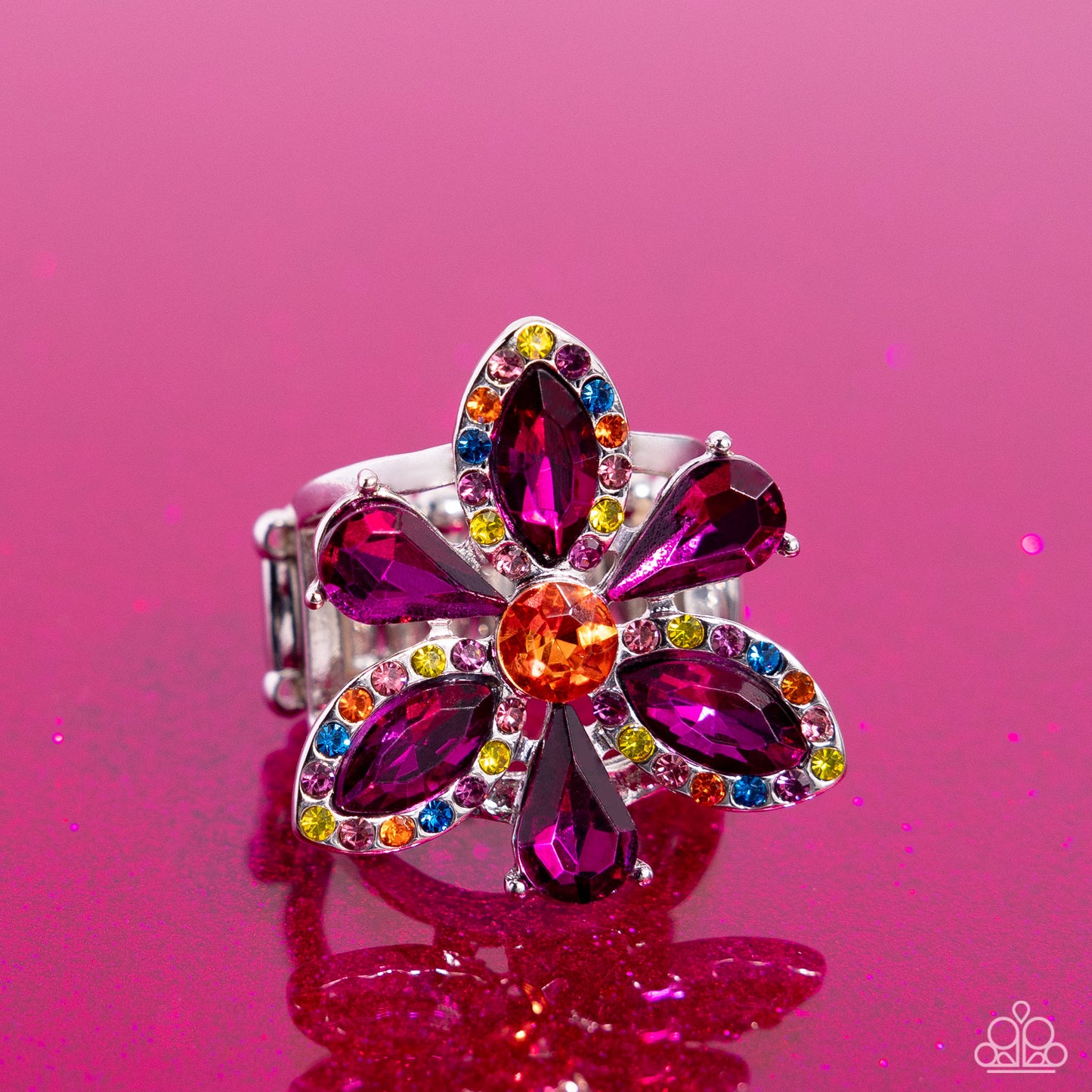 Blazing Blooms - multi - Paparazzi ring