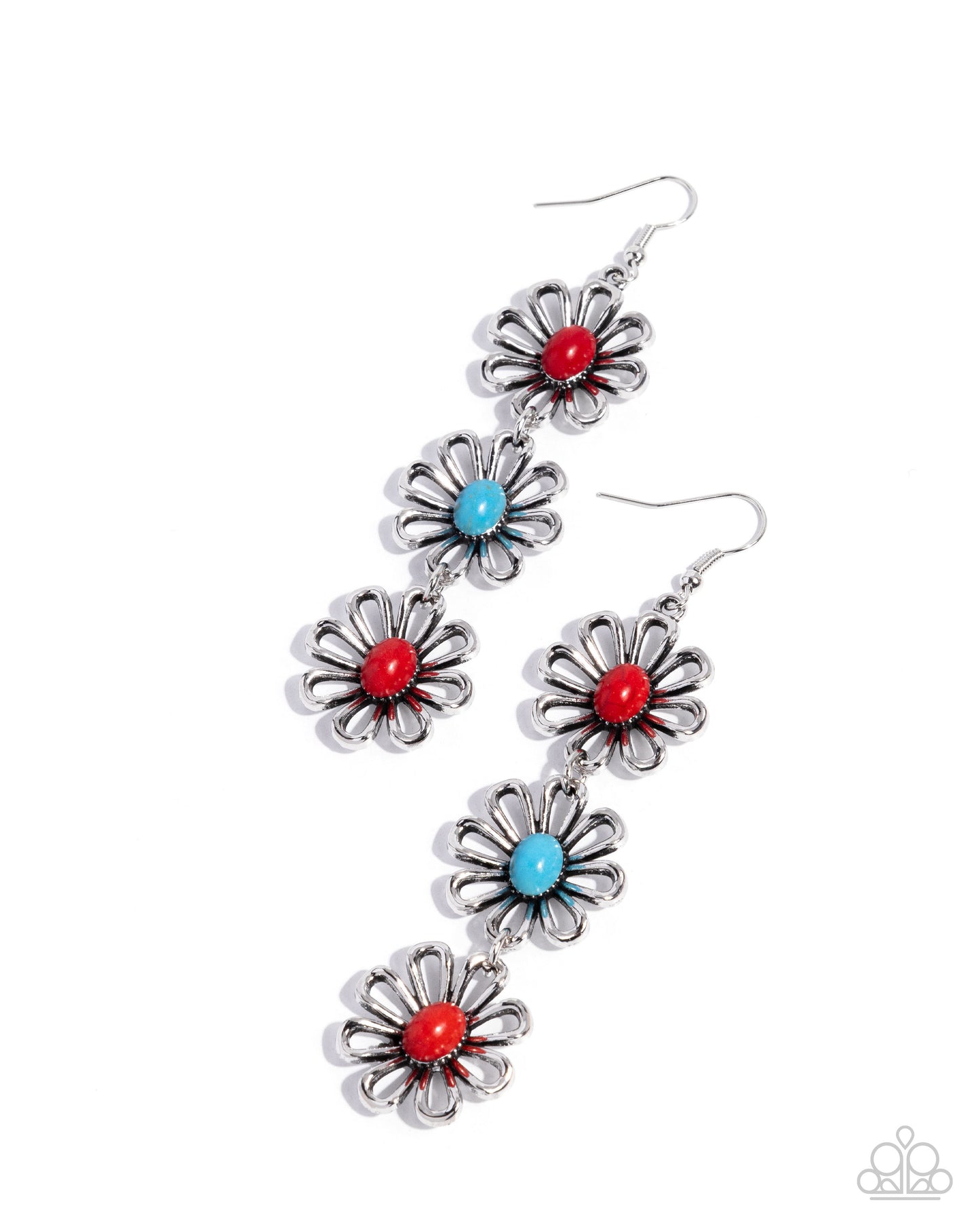 Blooming Buzz - red - Paparazzi earrings