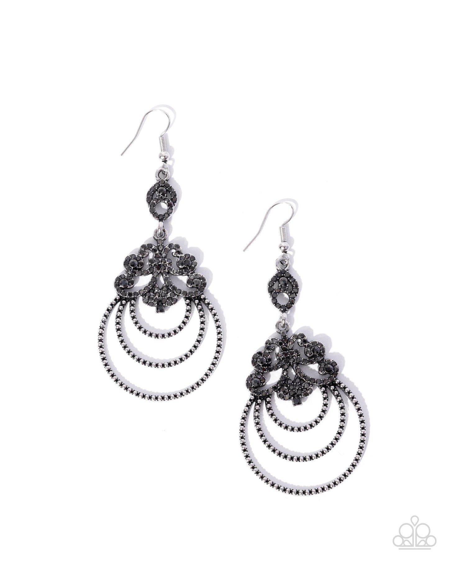Bold Ballroom - silver - Paparazzi earrings