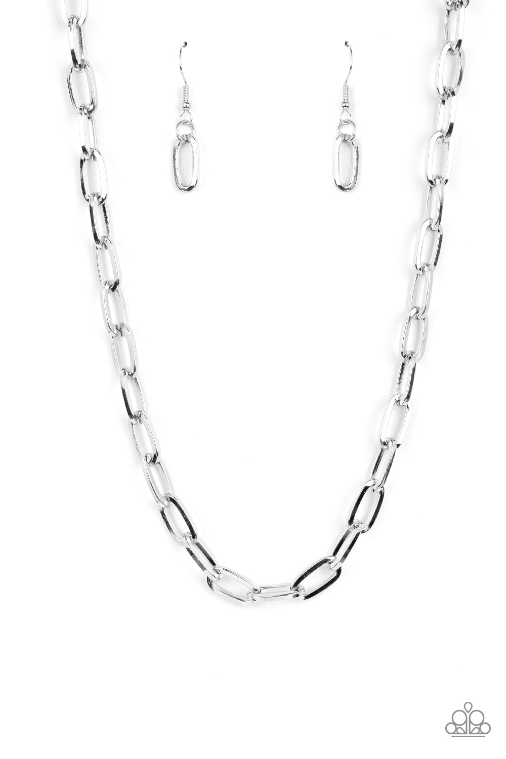 Boston Backdrop - silver - Paparazzi necklace