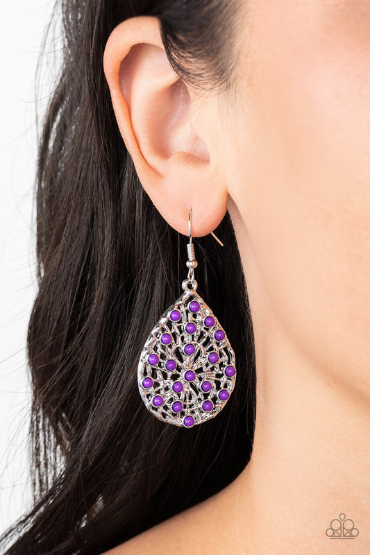 Botanical Berries - purple - Paparazzi earrings