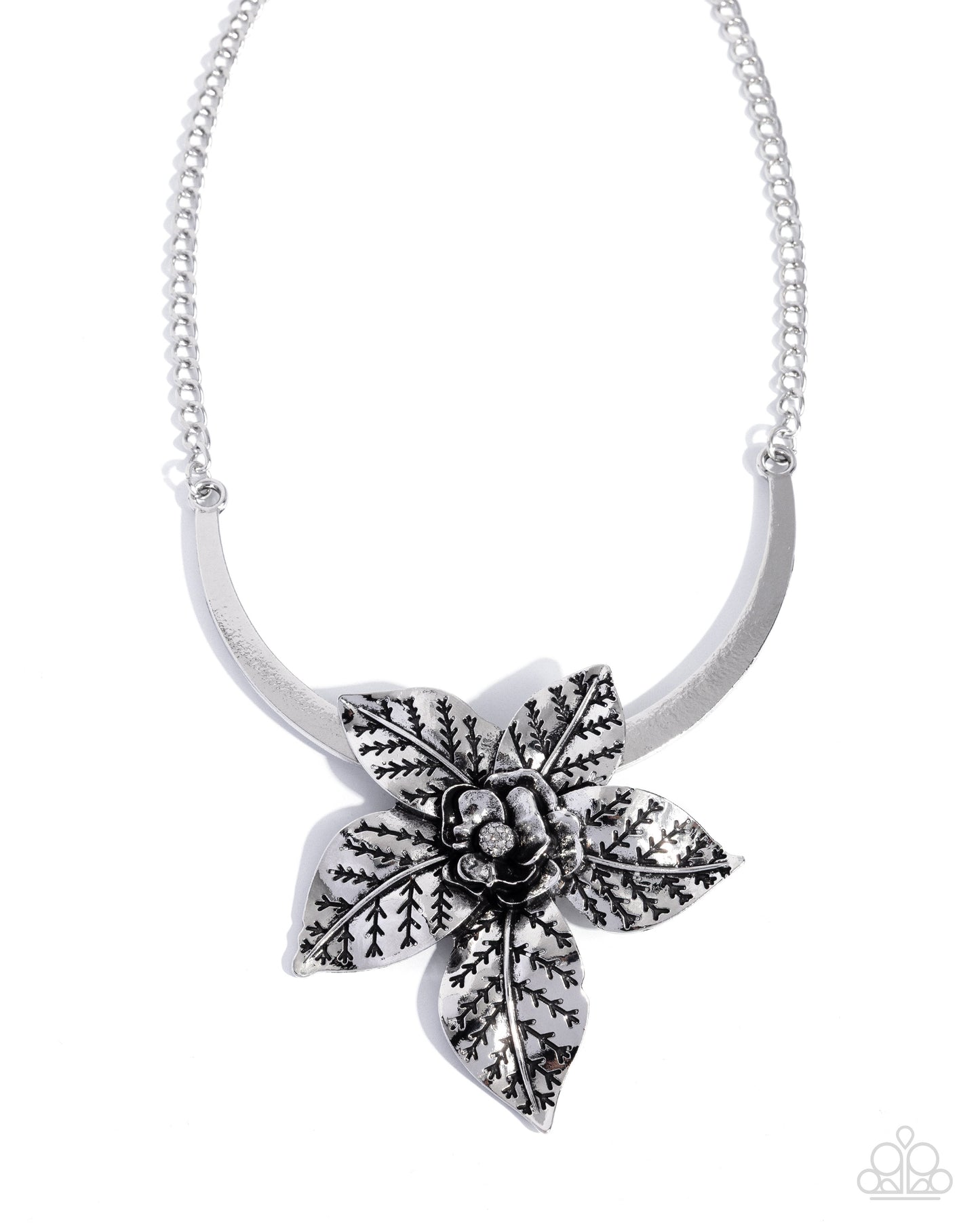 Botanical Broadcast - silver - Paparazzi necklace