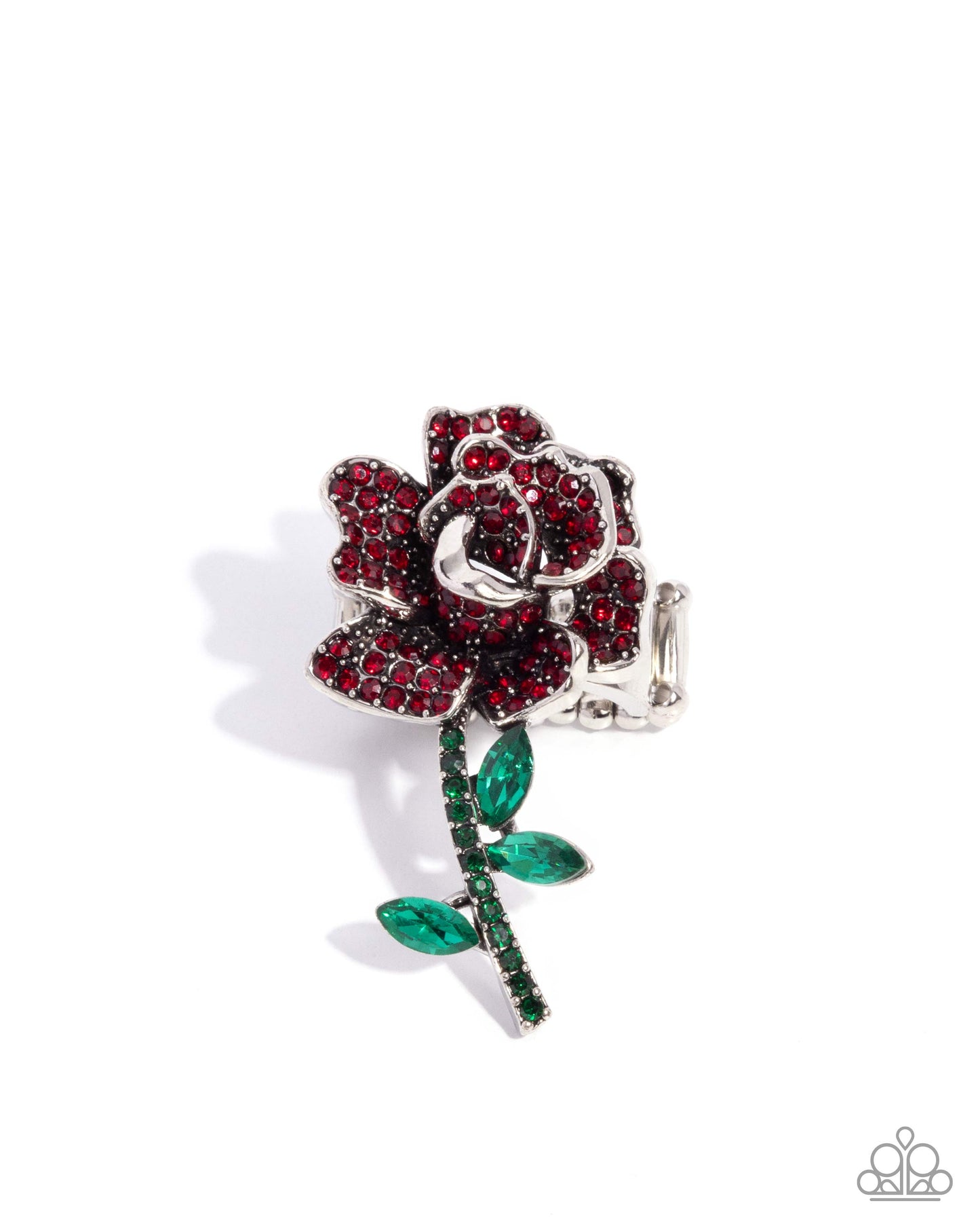 Boutonniere Bling - red - Paparazzi ring