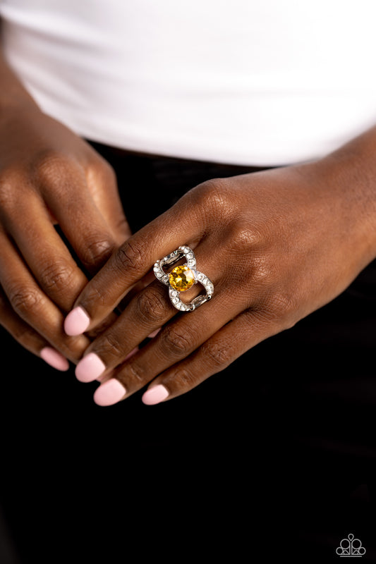 Bow Chicka Bow Wow - yellow - Paparazzi ring