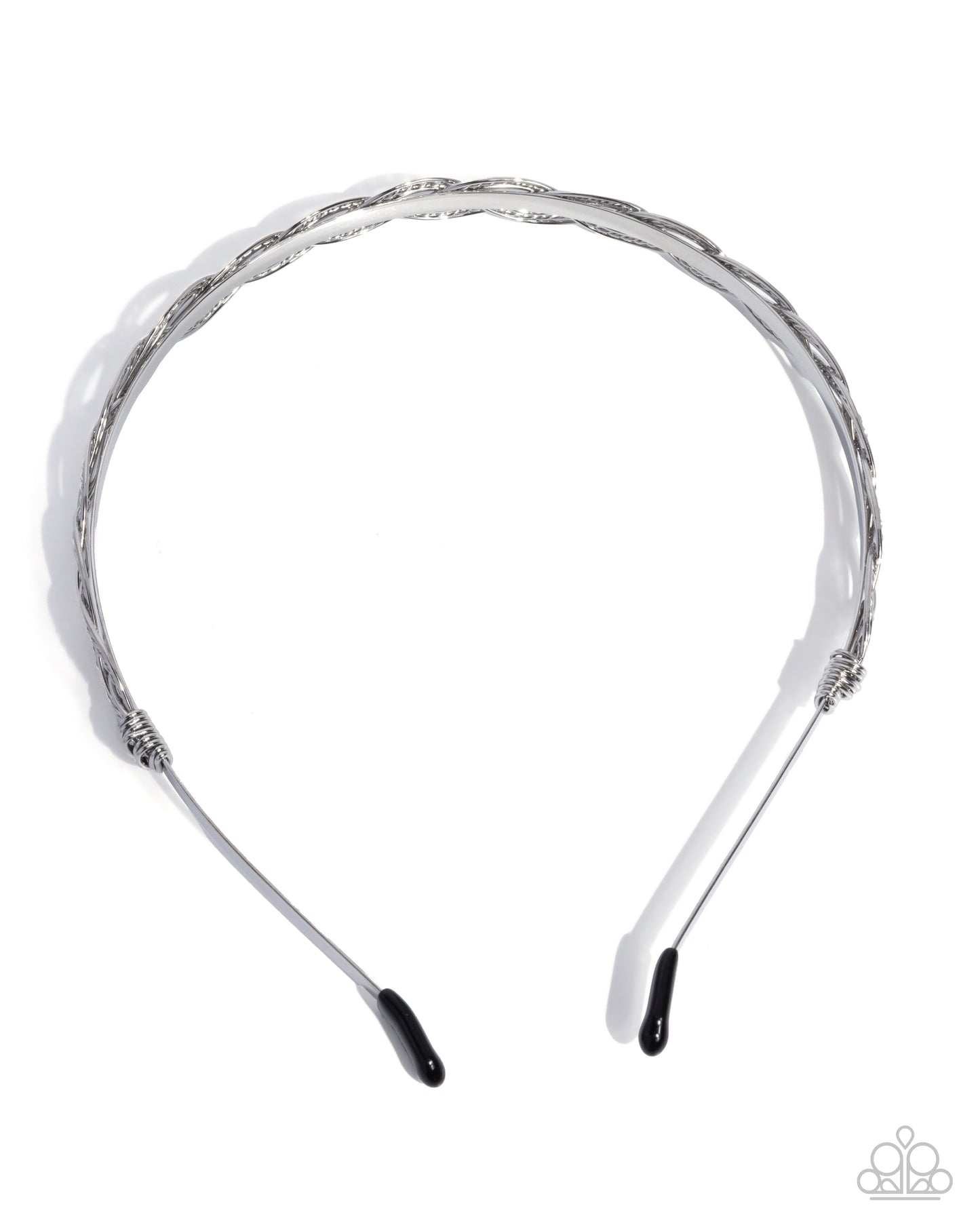 Braided Boarding School - silver - Paparazzi headband