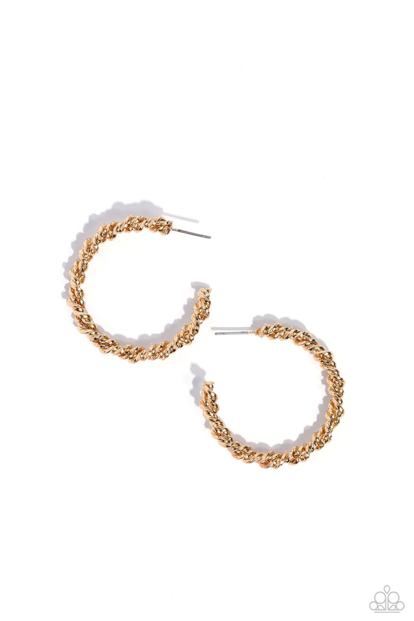 Braided Bravado - gold - Paparazzi earrings