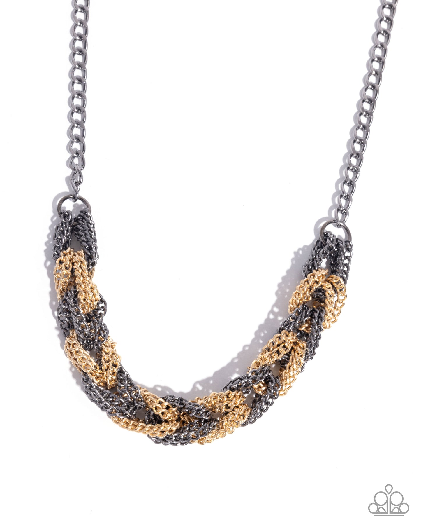 Braided Breakthrough - black - Paparazzi necklace