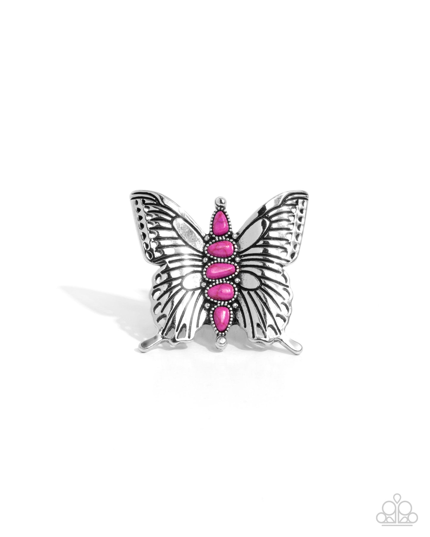 Brash Butterfly - pink - Paparazzi ring