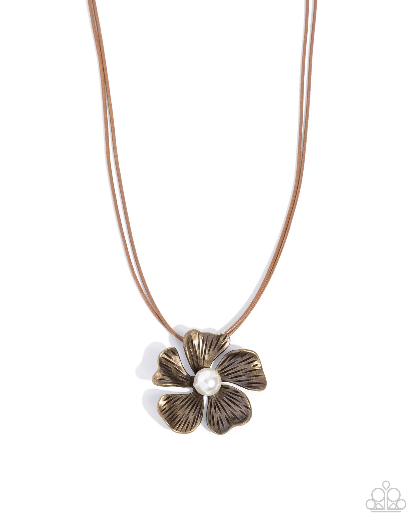 Brazen Bloom - brass - Paparazzi necklace