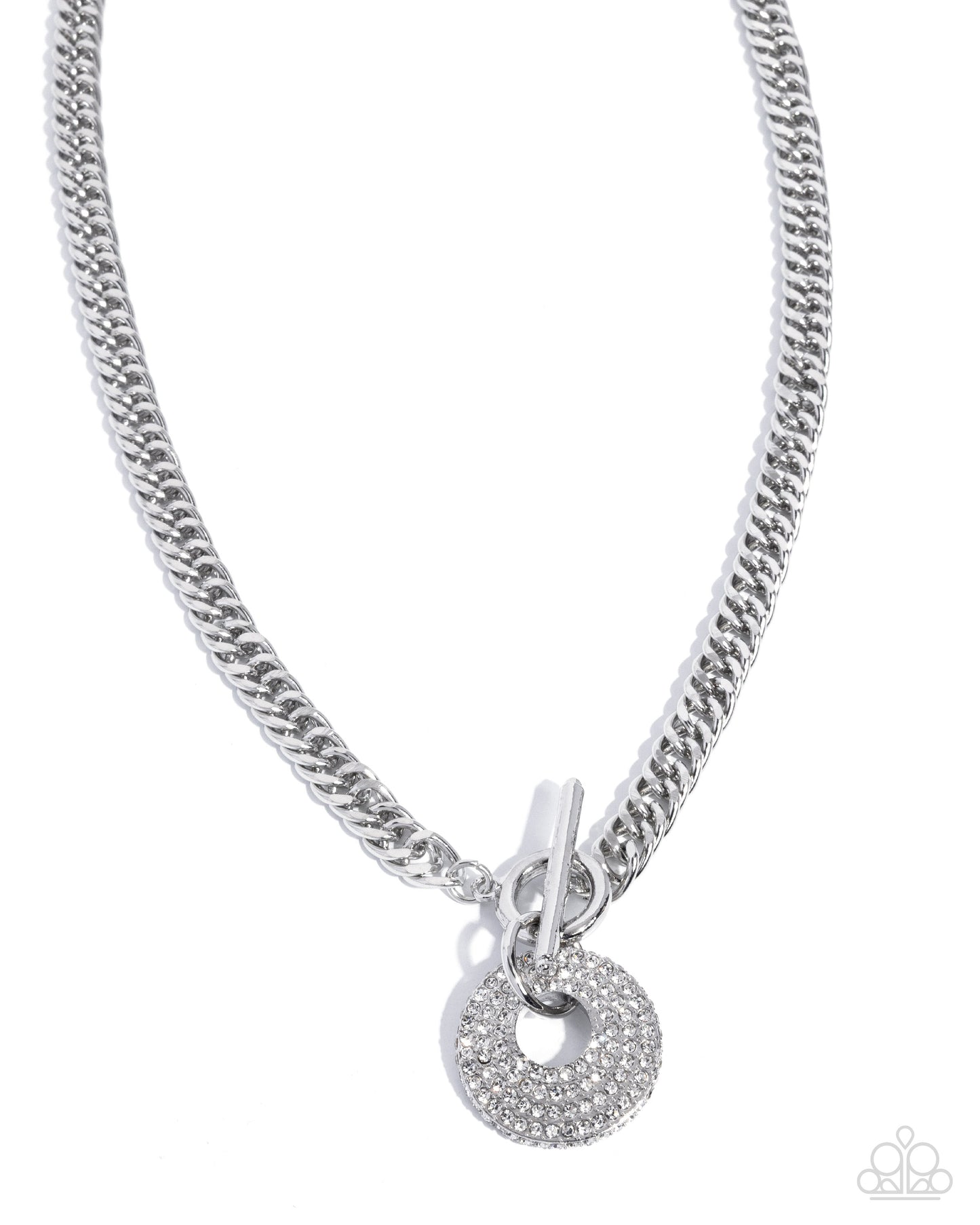 Breathlessly Bold - white - Paparazzi necklace