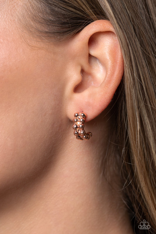 Bubbling Beauty - copper - Paparazzi earrings