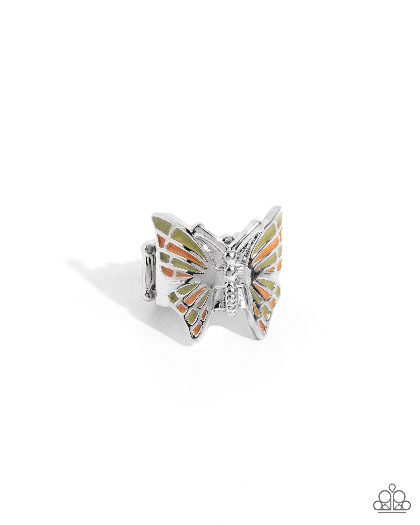 Butterfly Broadcast - green - Paparazzi ring