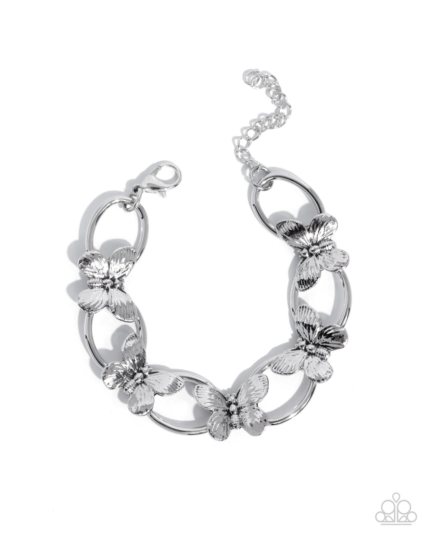 Butterfly Fabrication - silver - Paparazzi complete set