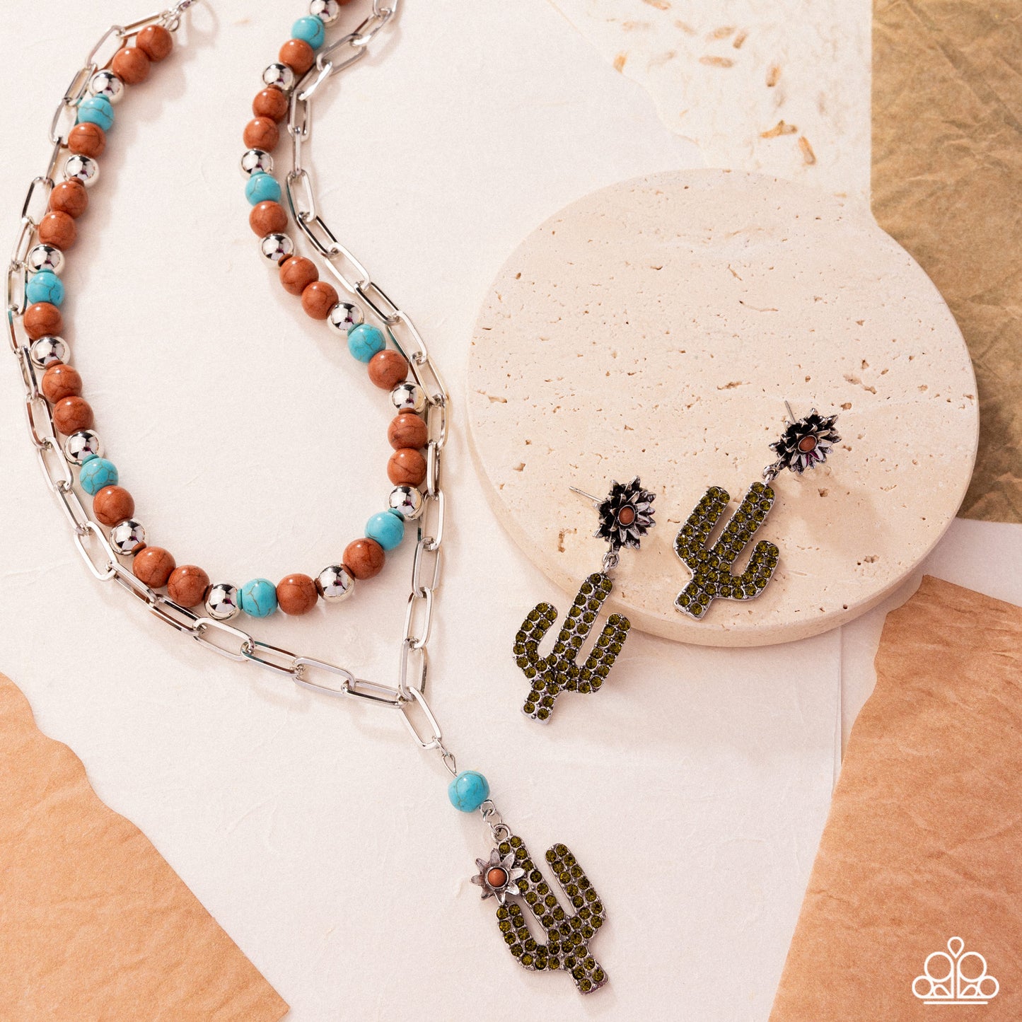 Cactus Call - brown - Paparazzi complete set