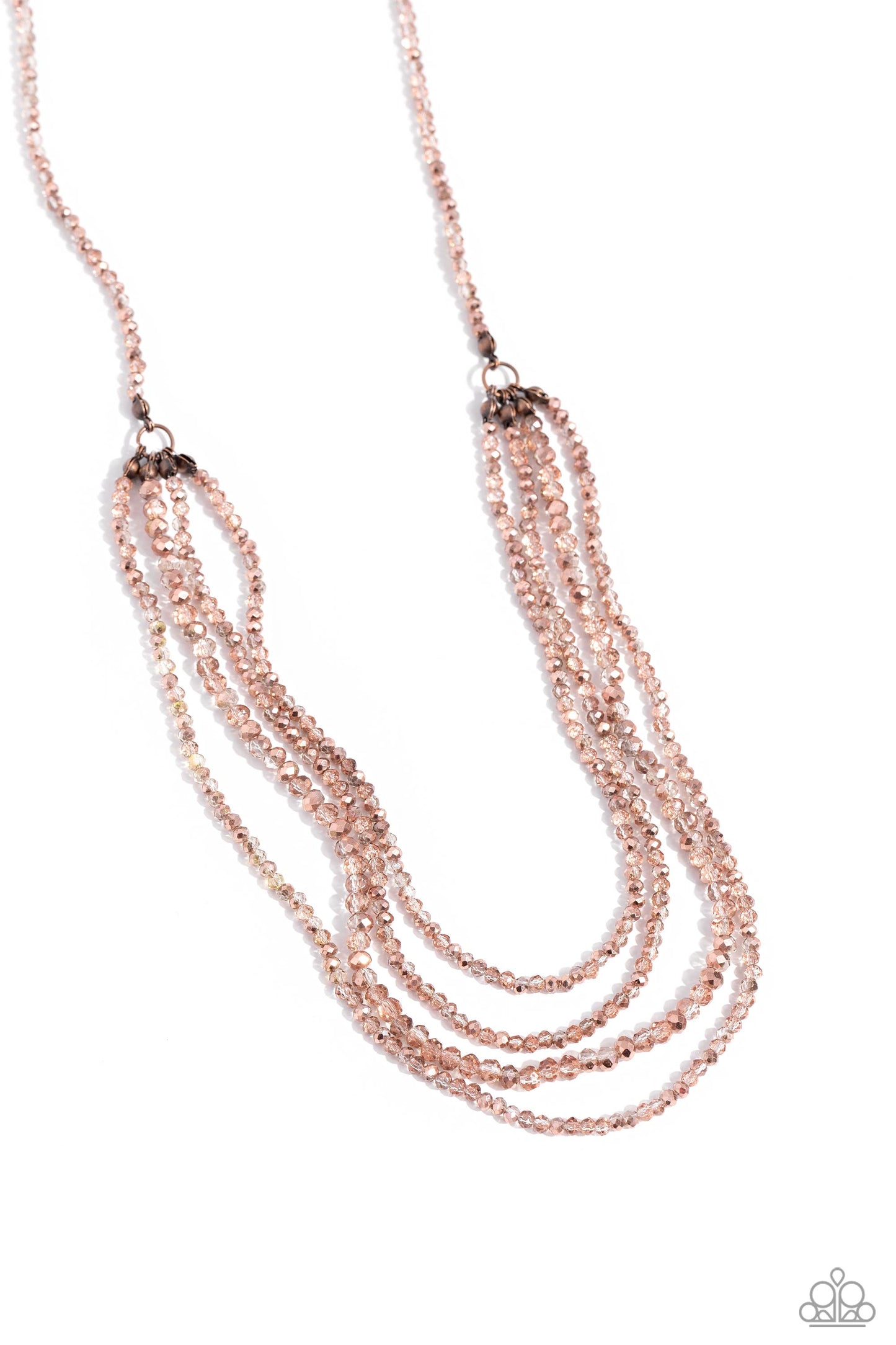 Candescent Cascade - copper - Paparazzi necklace